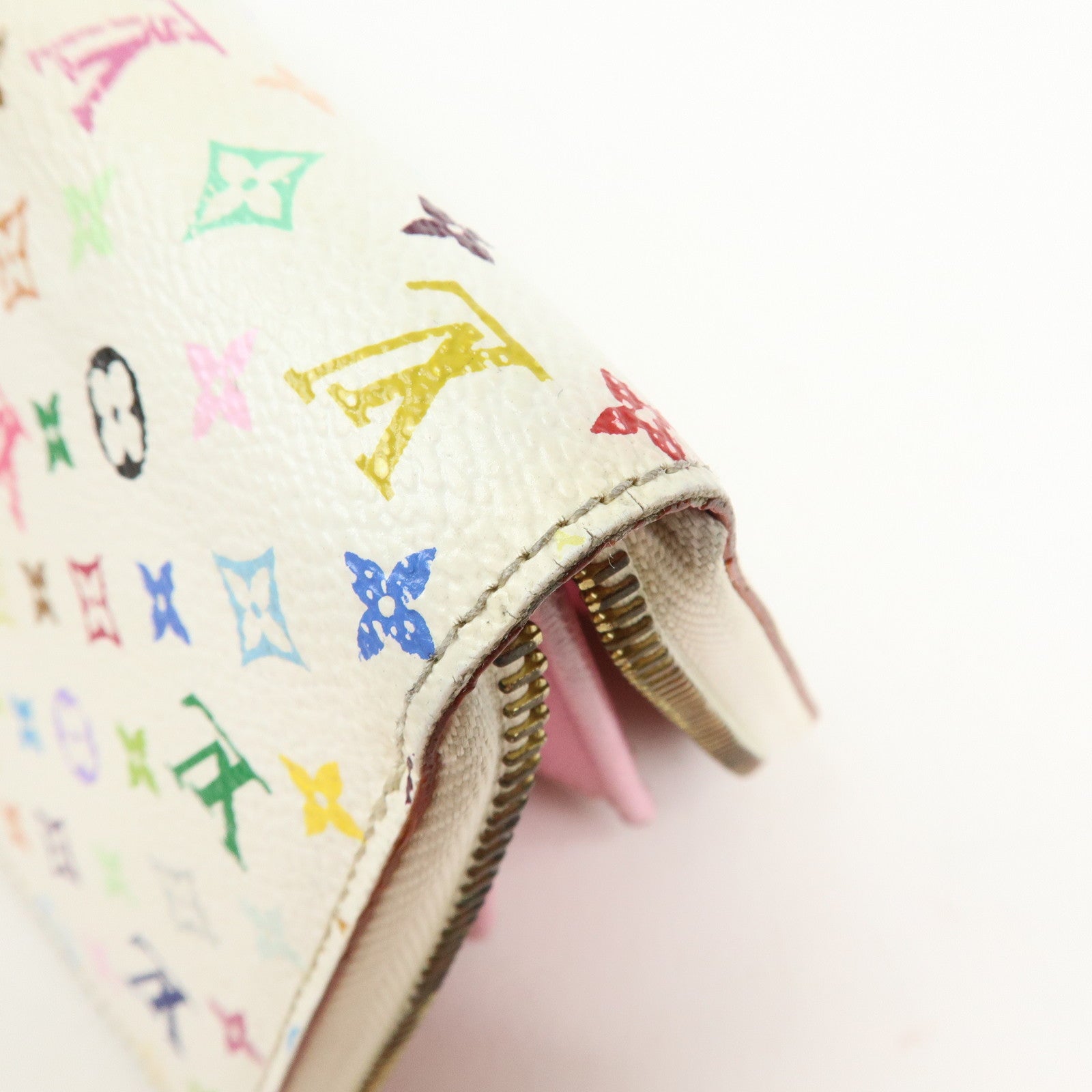 Louis Vuitton Monogram Multicolor Zippy Long Wallet Blanc M60241