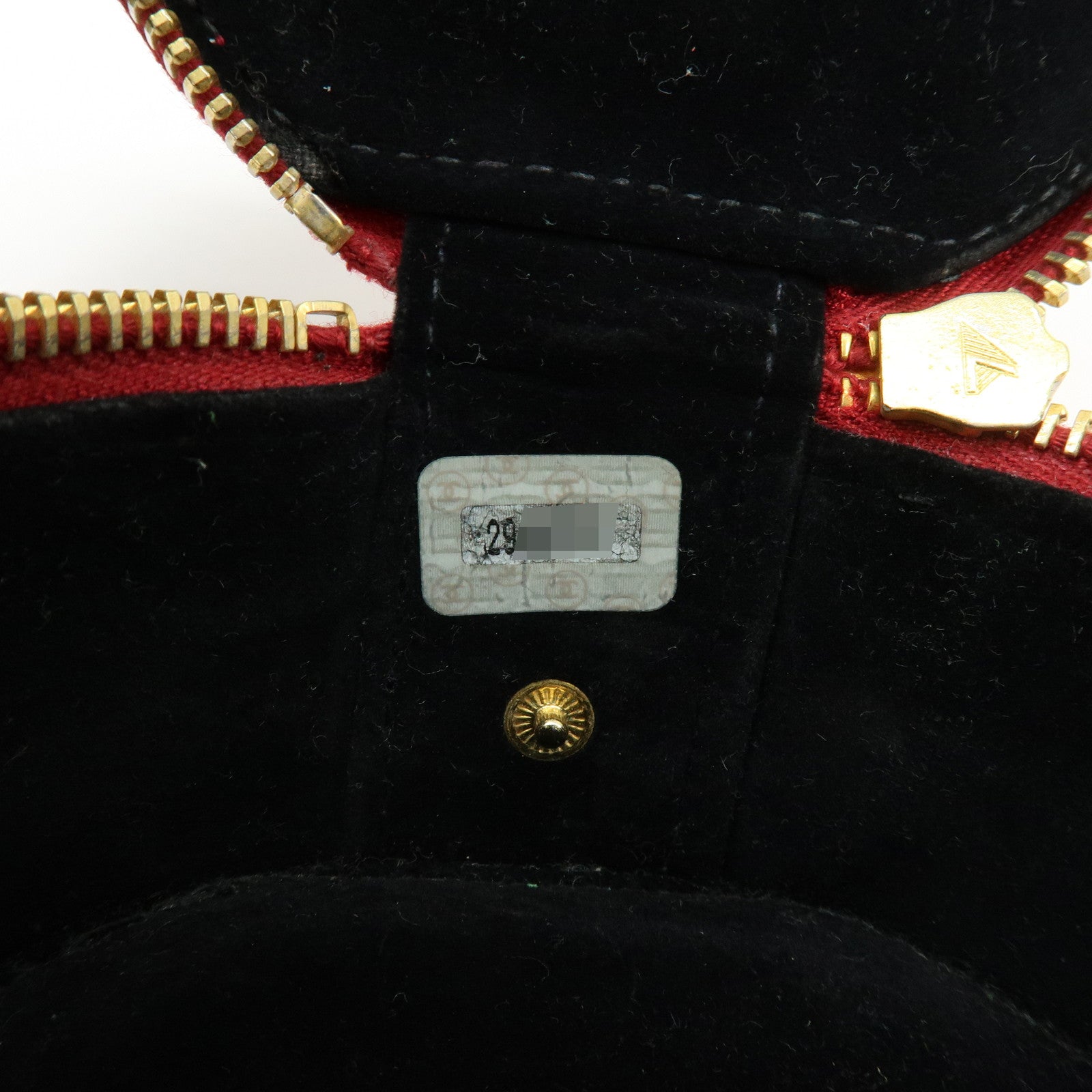 CHANEL COCO Mark Caviarskin Cosmetic Pouch Jewelry Case Red