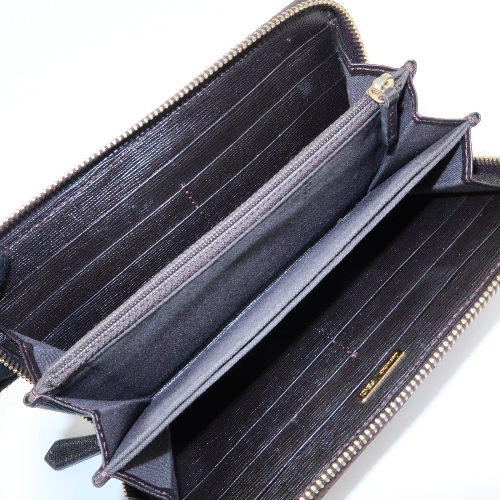 FENDI Zucca PVC Leather Zippy Round Long Wallet Brown 8M0299