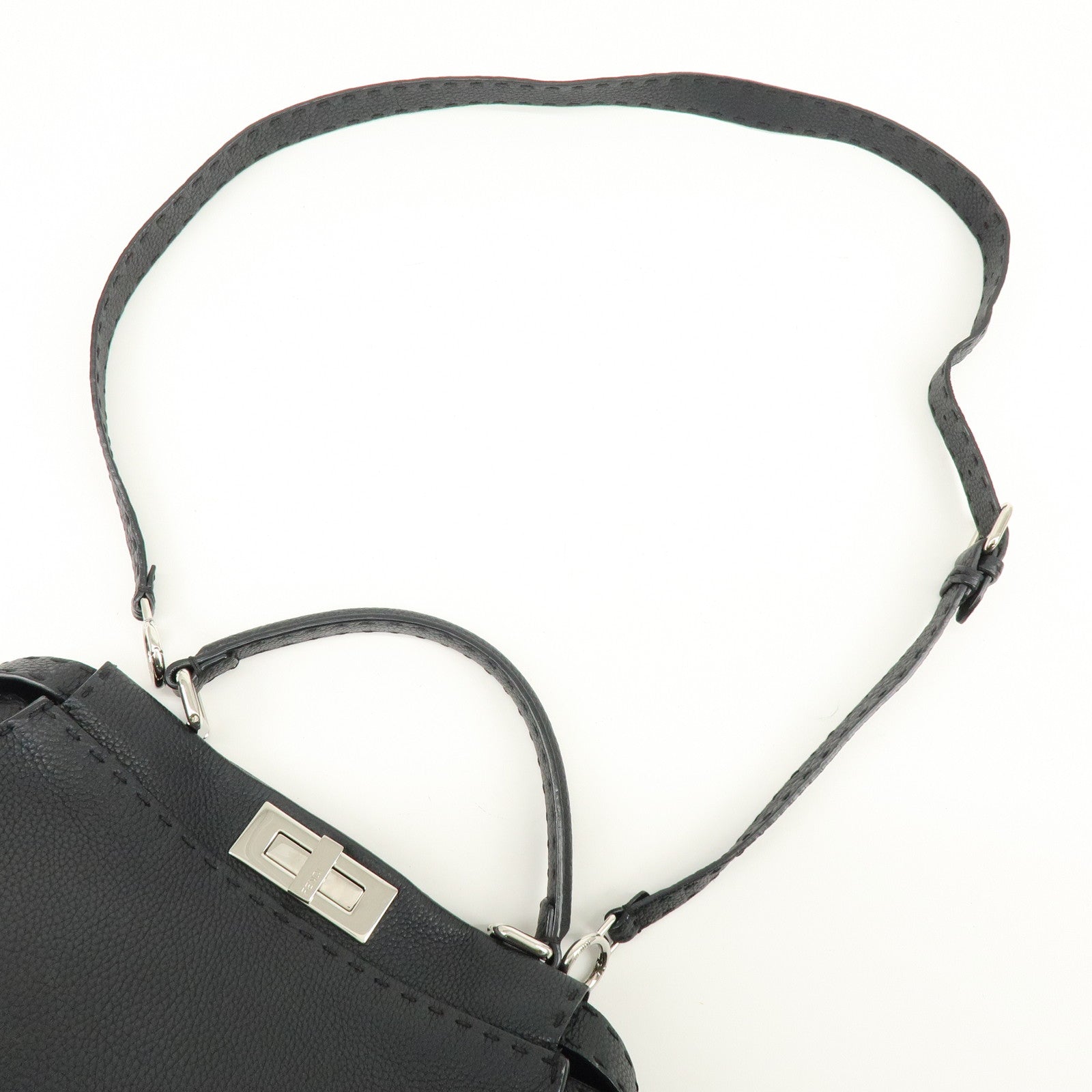 FENDI Selleria Peekaboo Leather 2Way Bag Hand Shoulder Bag 8BN290