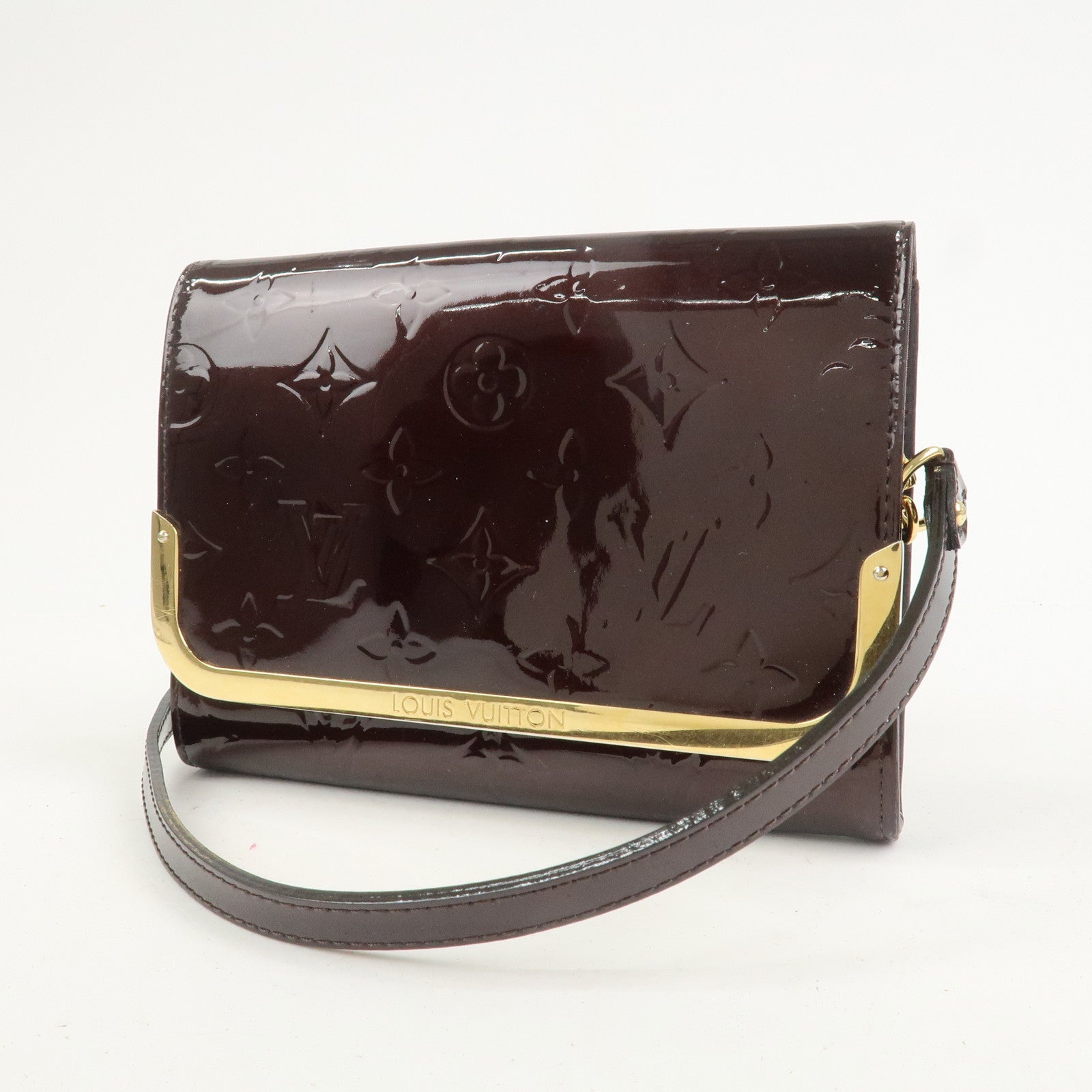 Louis Vuitton Vernis Rossmore PM Shoulder Bag Amarante M91546