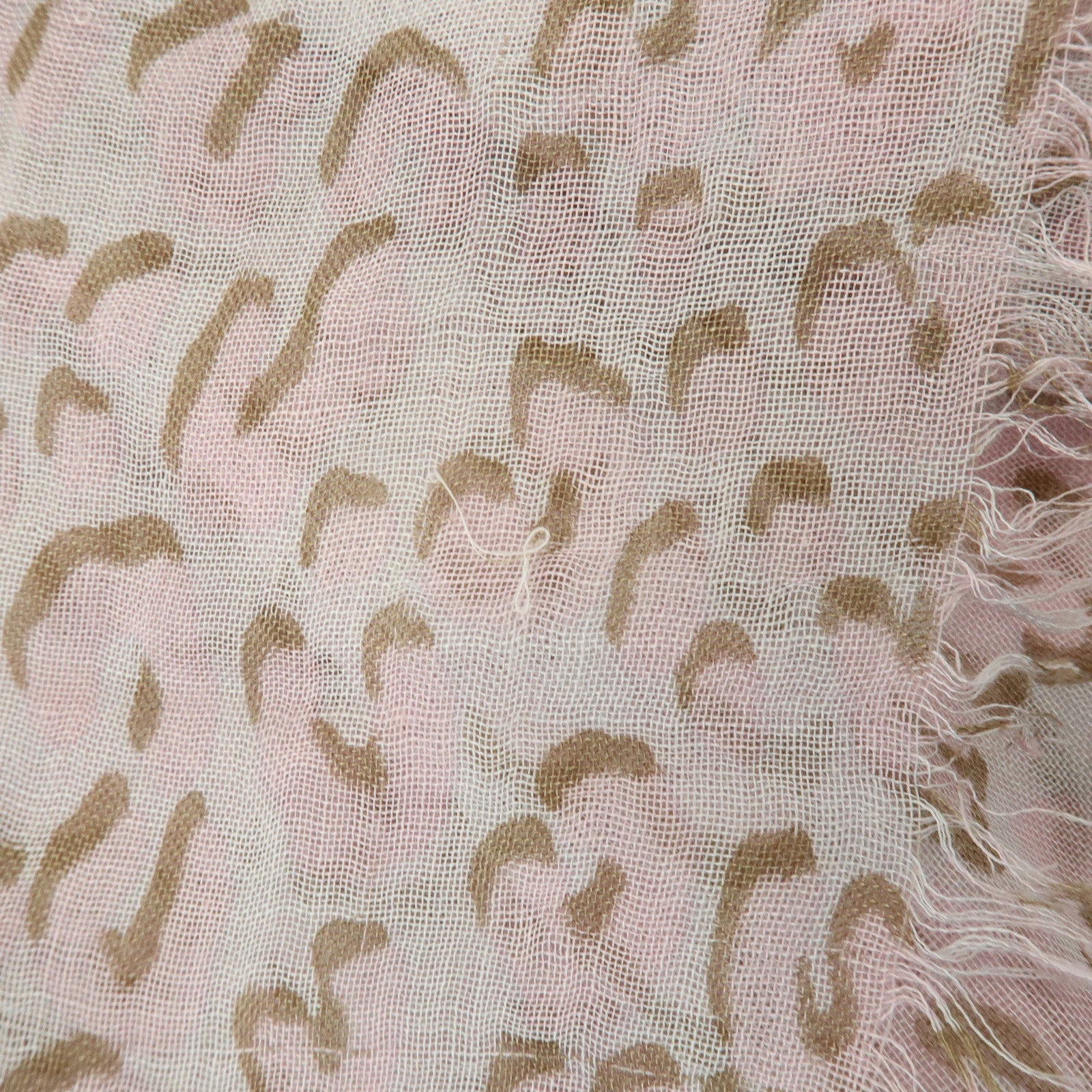 Louis Vuitton Leopard Cashmere Silk Scarf Shawl Pink Gray 413287