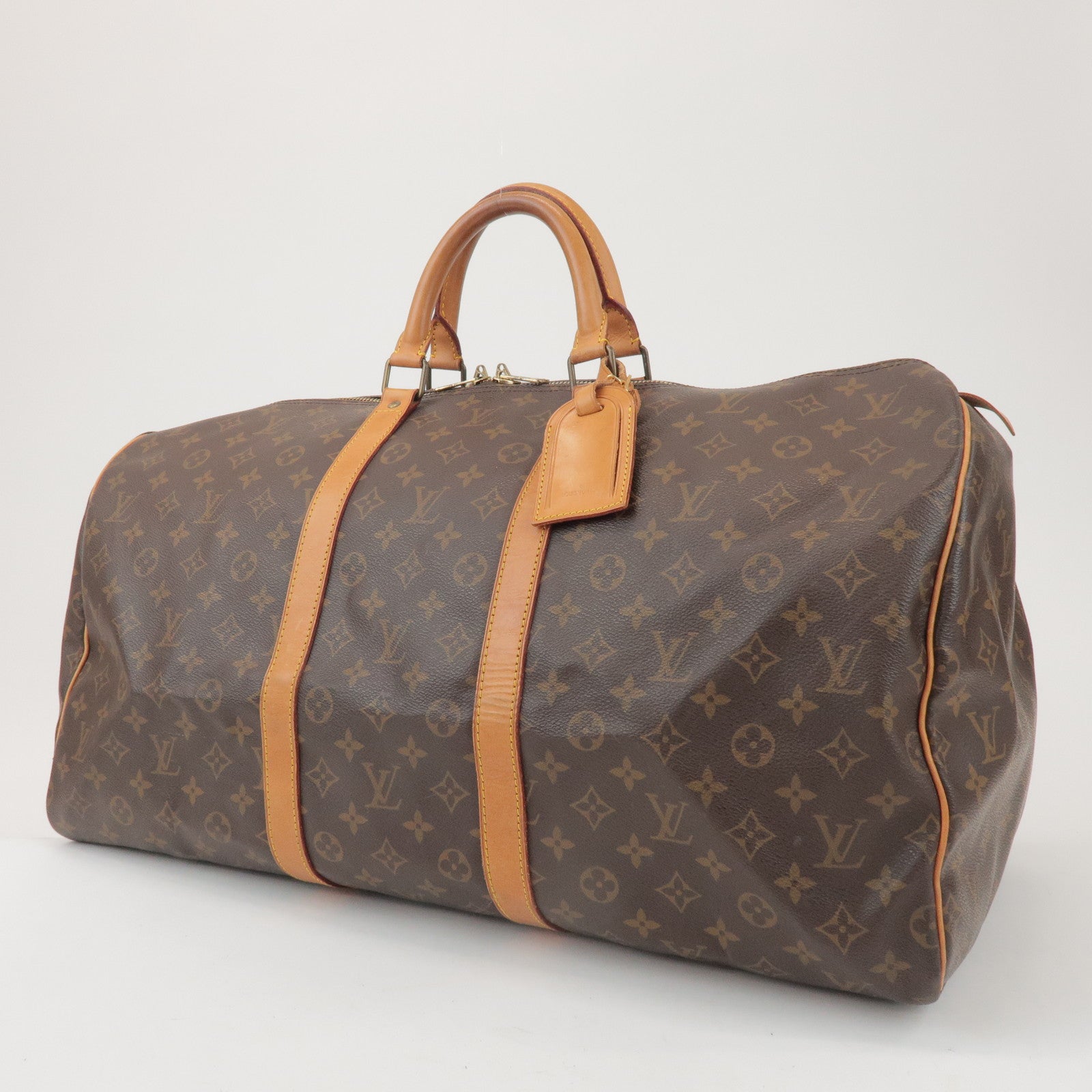 Louis Vuitton Monogram Keep All 55 Boston Bag Brown M41424
