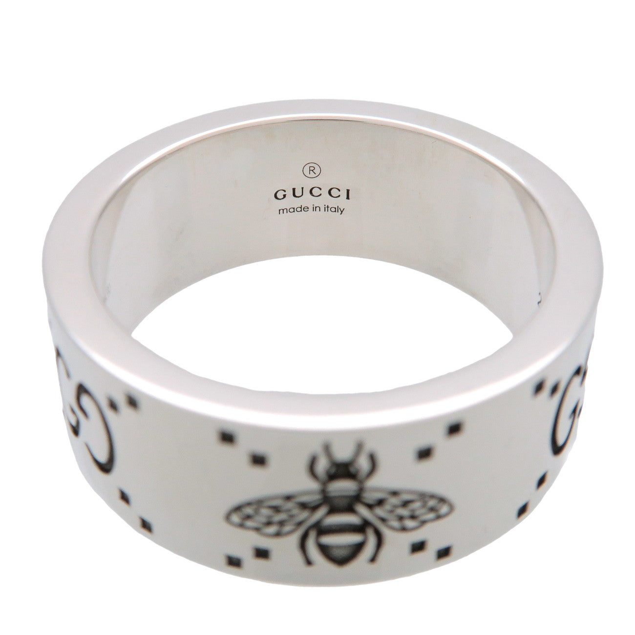 GUCCI GG & Bee Ring SV925 Silver #24 US10.5 EU63 HK24