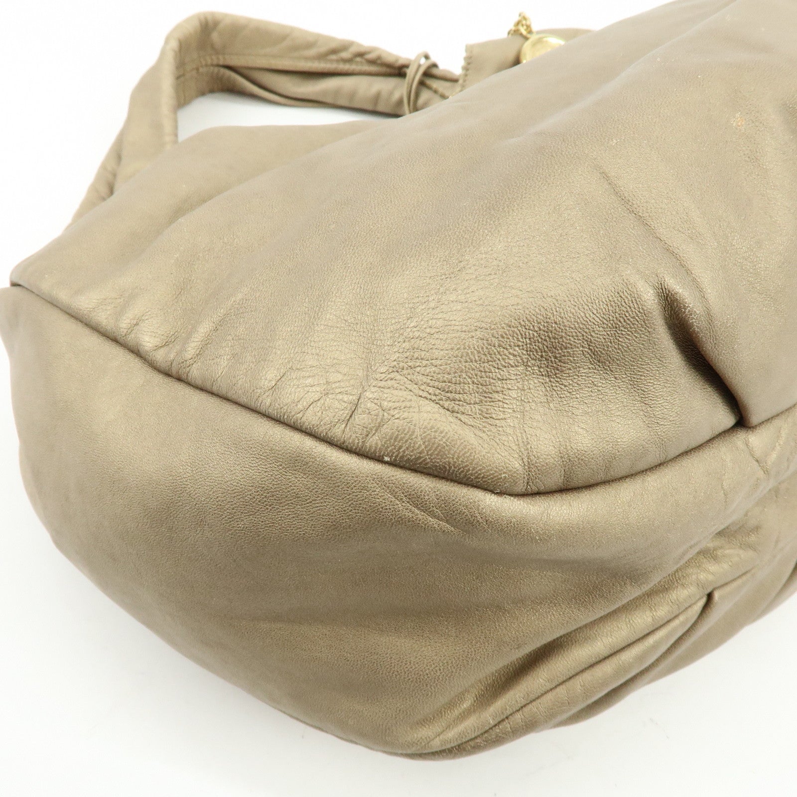 LOEWE Anagram Viento Nappa Leather Tote Bag Shoulder Bag Gold