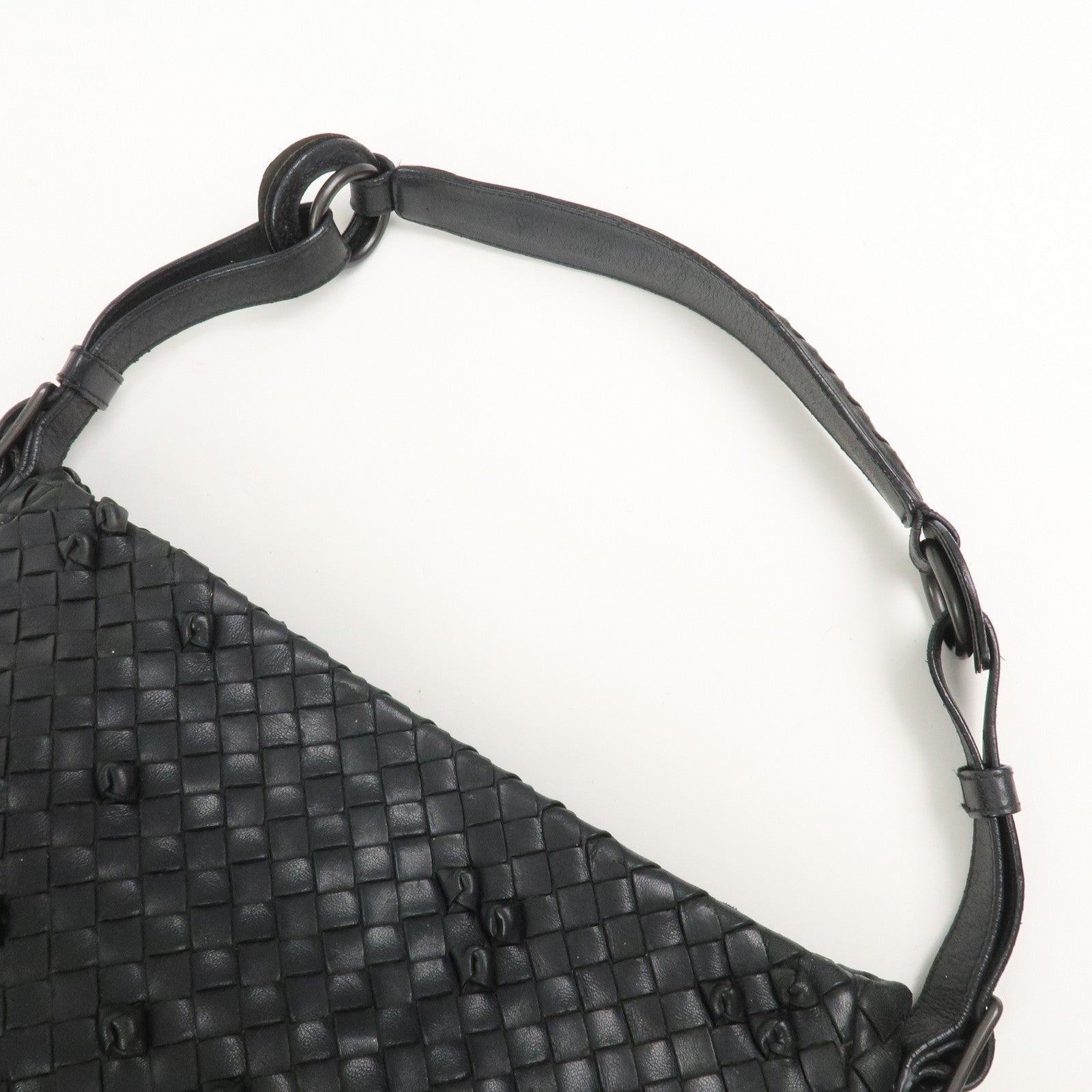 BOTTEGA VENETA Intrecciato Shoulder Bag Hand Bag Black 125580