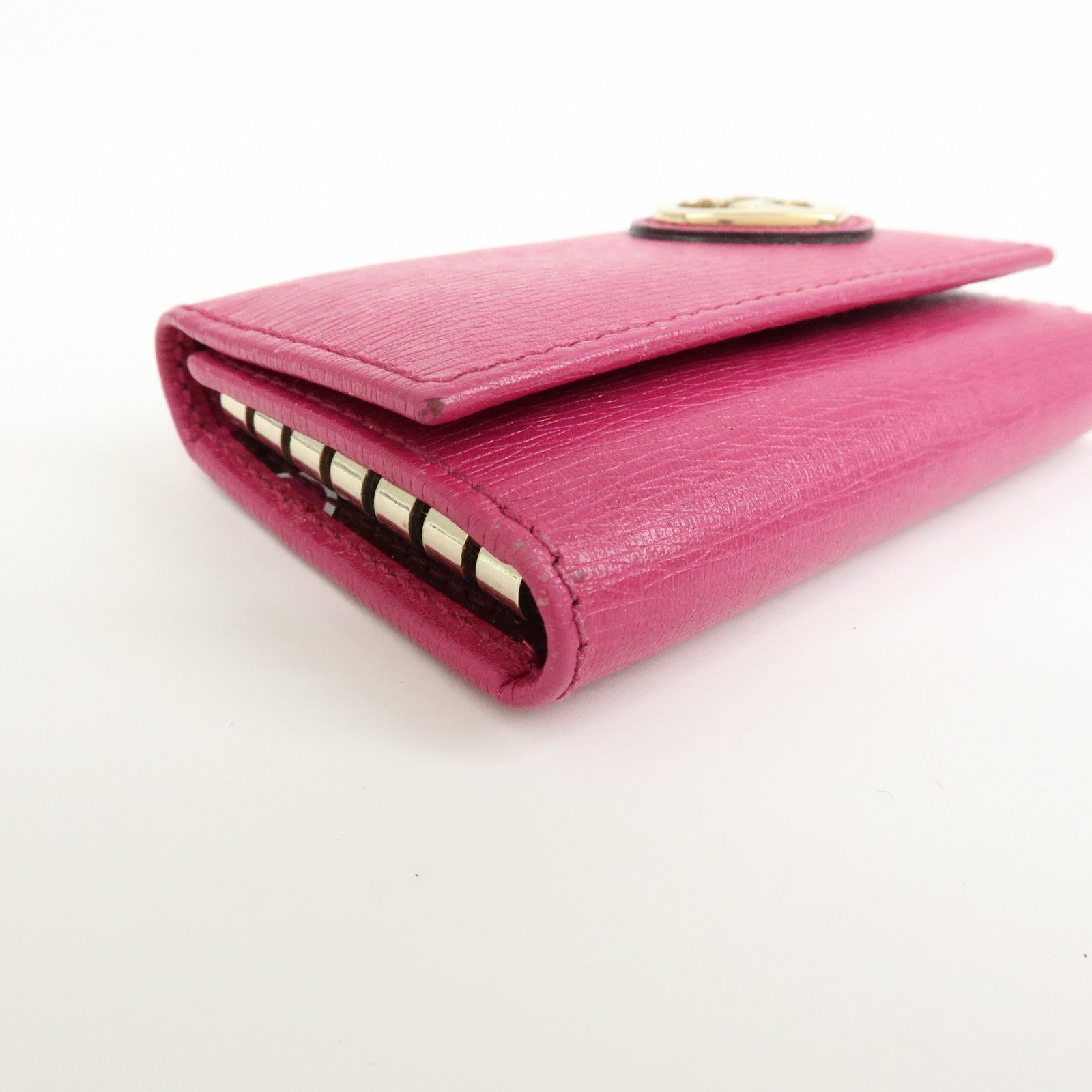GUCCI Lovely Heart Interlocking G Leather 6 Ring Key Case 257217