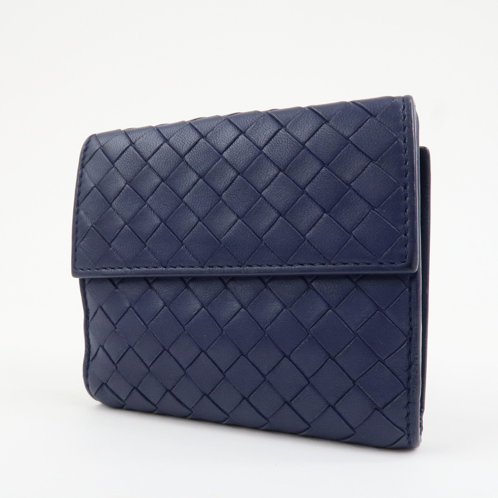 BOTTEGA VENETA Intrecciato Leather W Hook Compact Wallet 382576