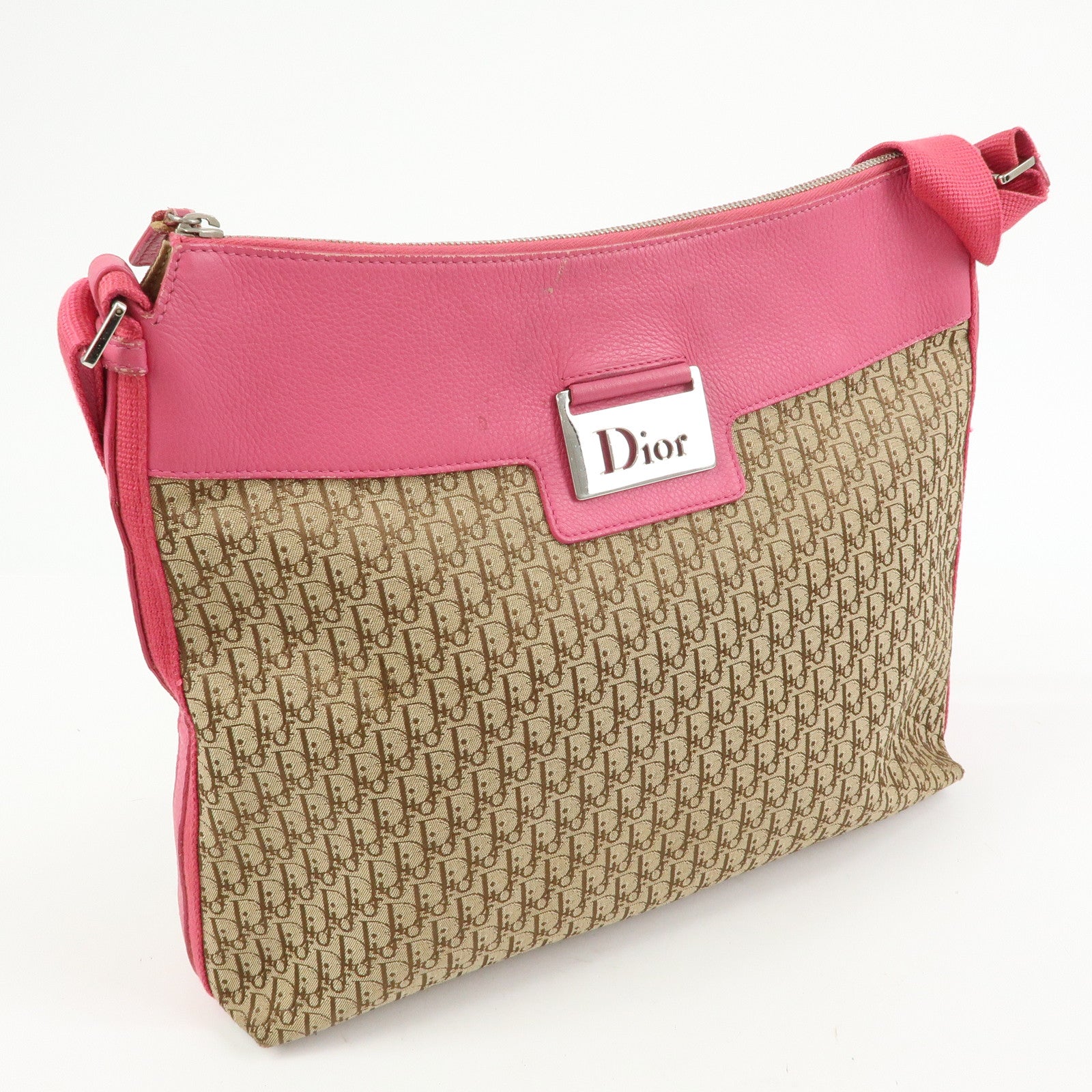 Christian Dior Trotter Street Chic Jacquard Canvas Shoulder Bag