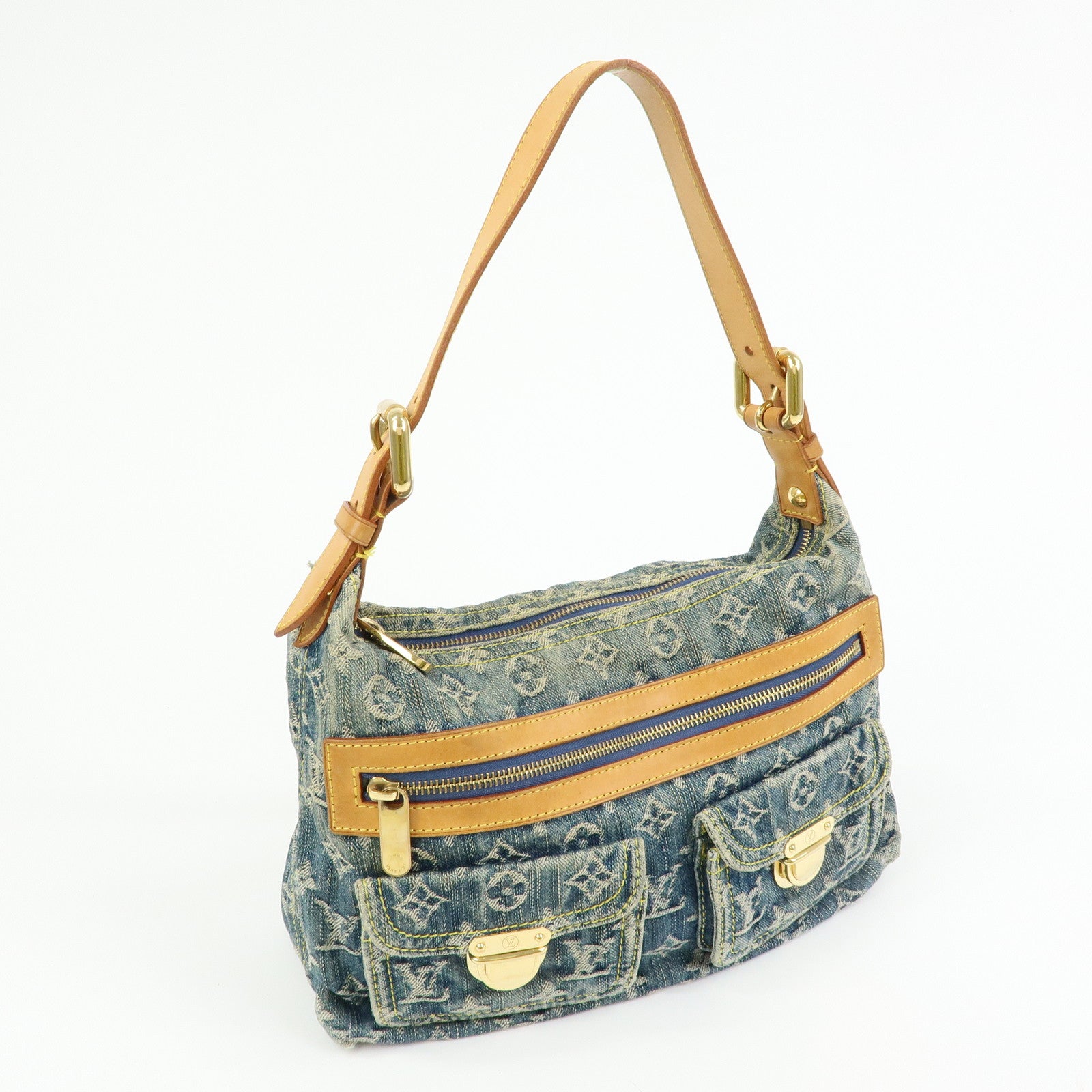 Louis Vuitton Monogram Denim Baggy PM 2Way Bag Shoulder Bag M95049