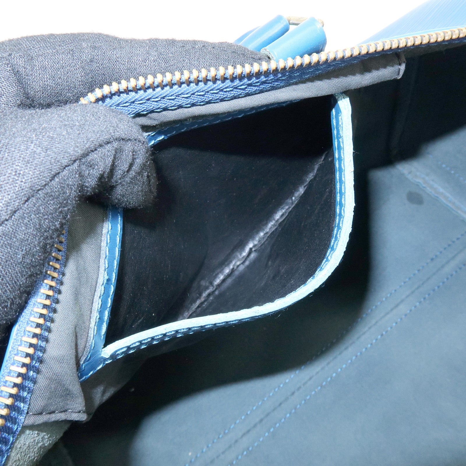 Louis Vuitton Epi Speedy 30 Hand Bag Boston Bag Blue M43005