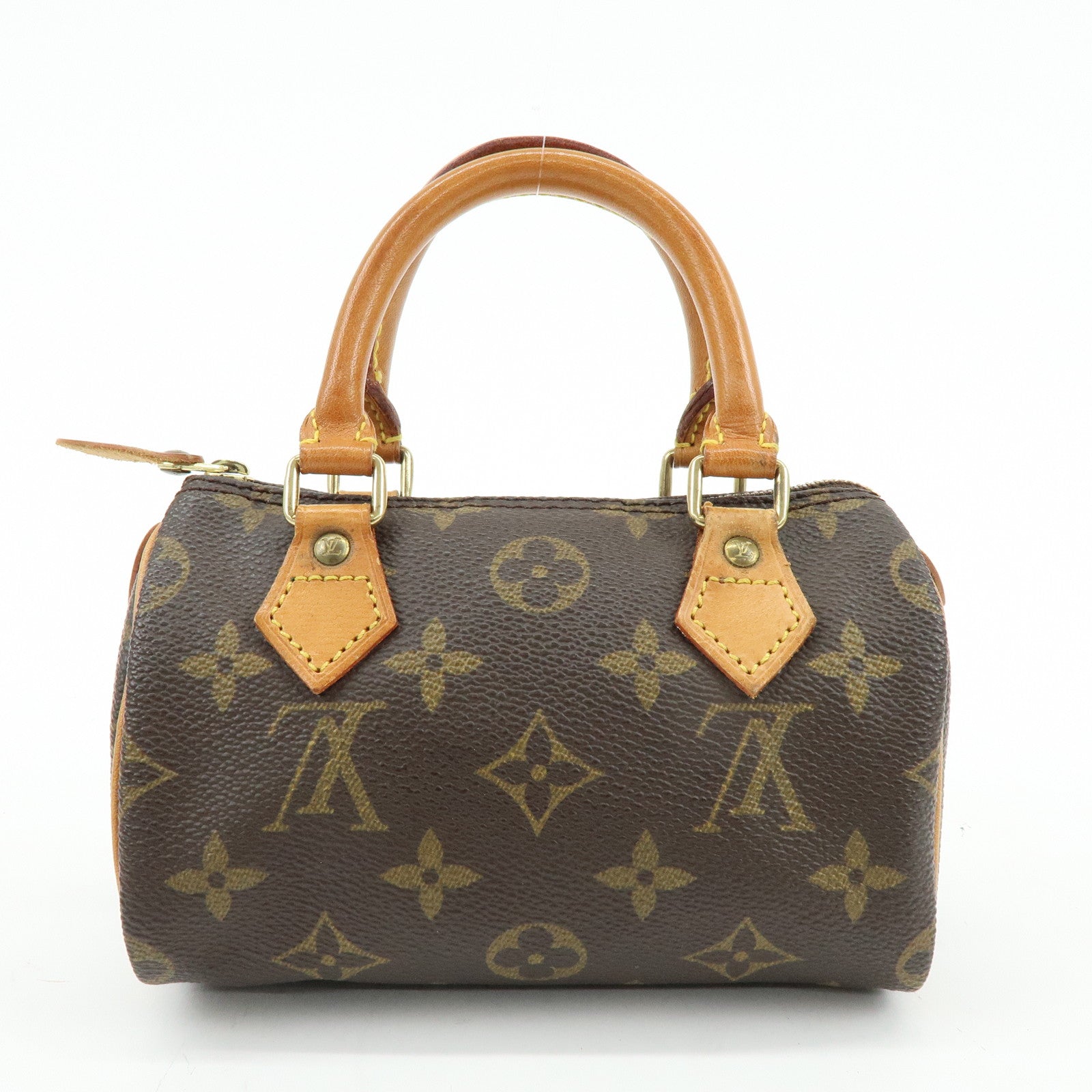 Louis Vuitton Monogram Mini Speedy Hand Bag & Strap Brown M41534