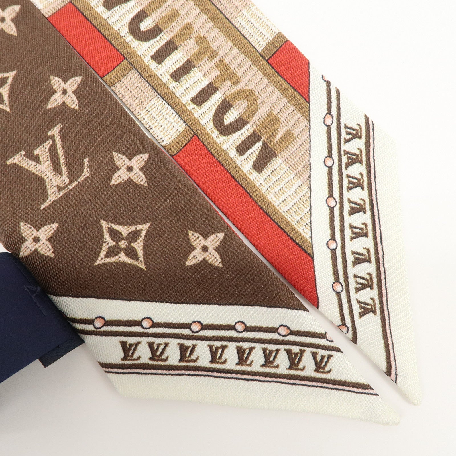 Louis Vuitton Monogram Silk Bandeau BB LV Details Brown M78147