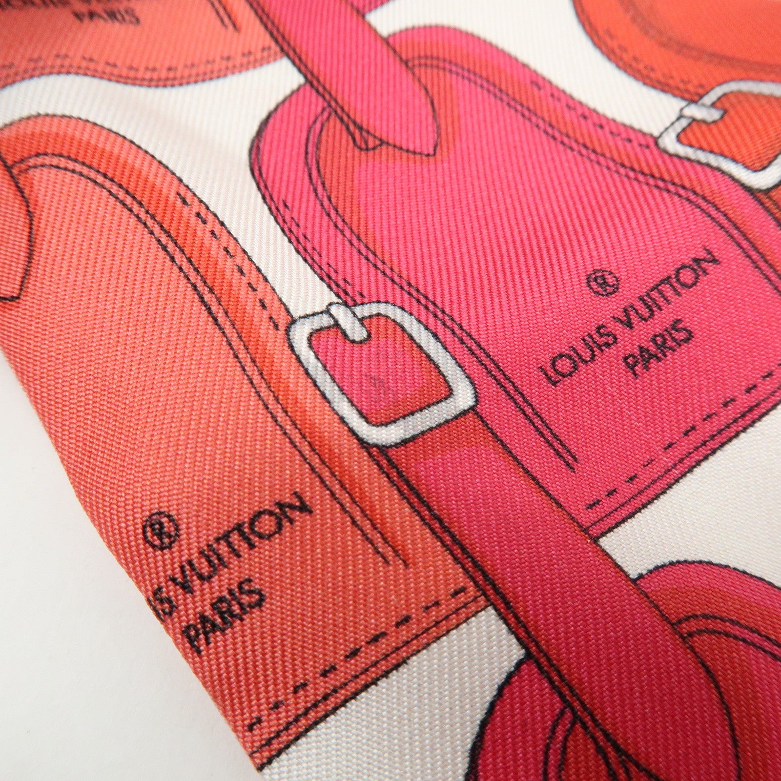 Louis Vuitton Monogram Silk 100% Bandeau My LV Tags Scarf M77677