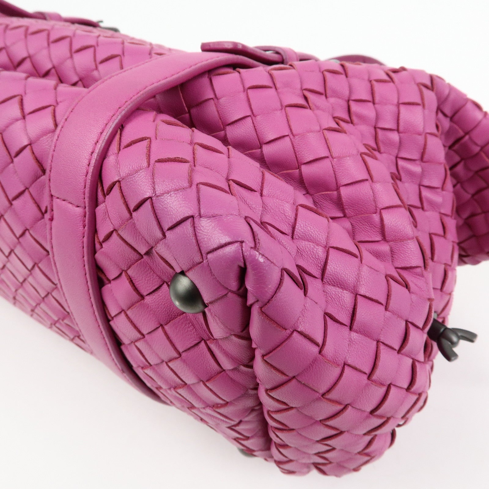 BOTTEGA VENETA Intrecciato Nappa Leather Boston Bag Pink 272801