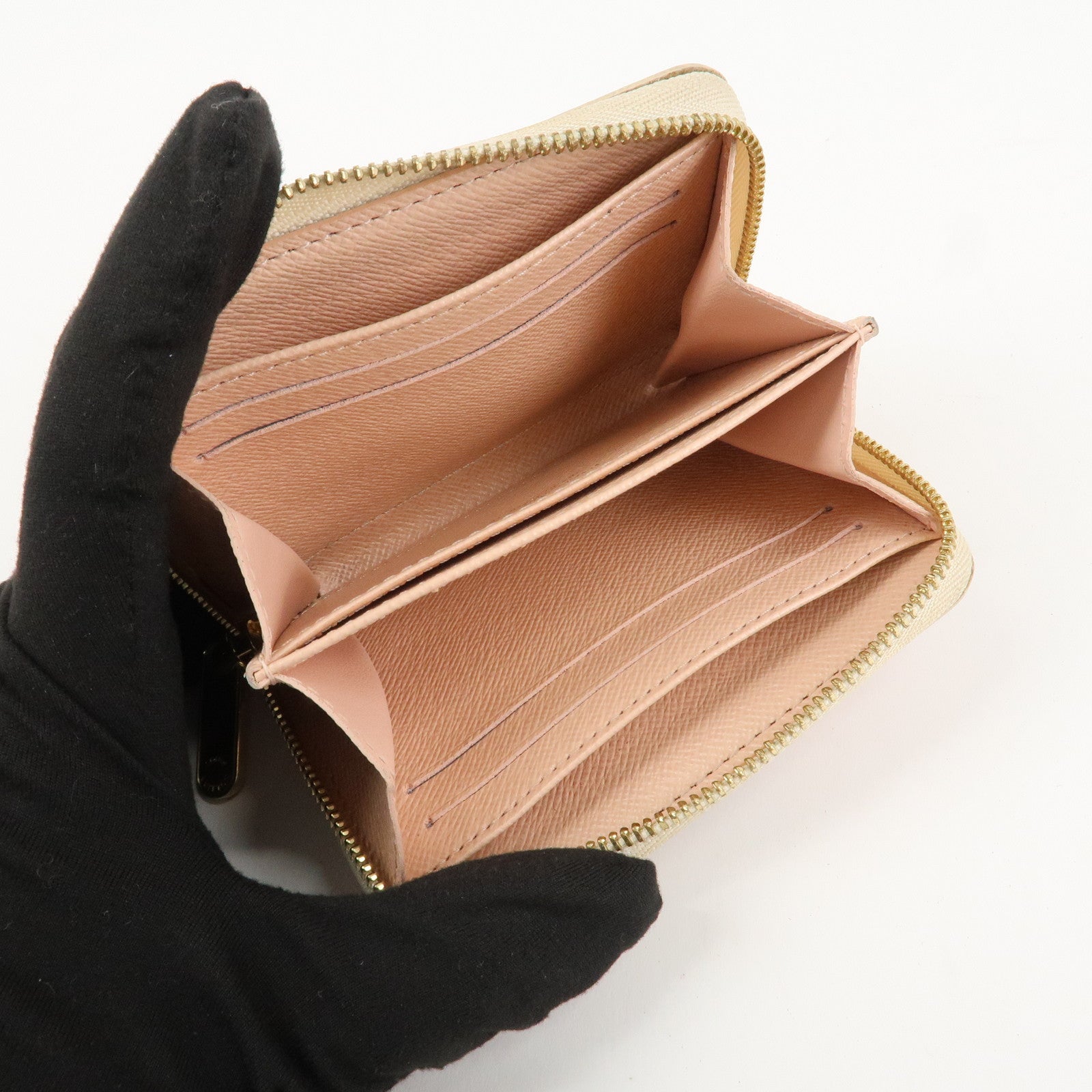 Louis Vuitton Damier Azur Tahiti Zippy Coin Purse Wallet N60098 Used