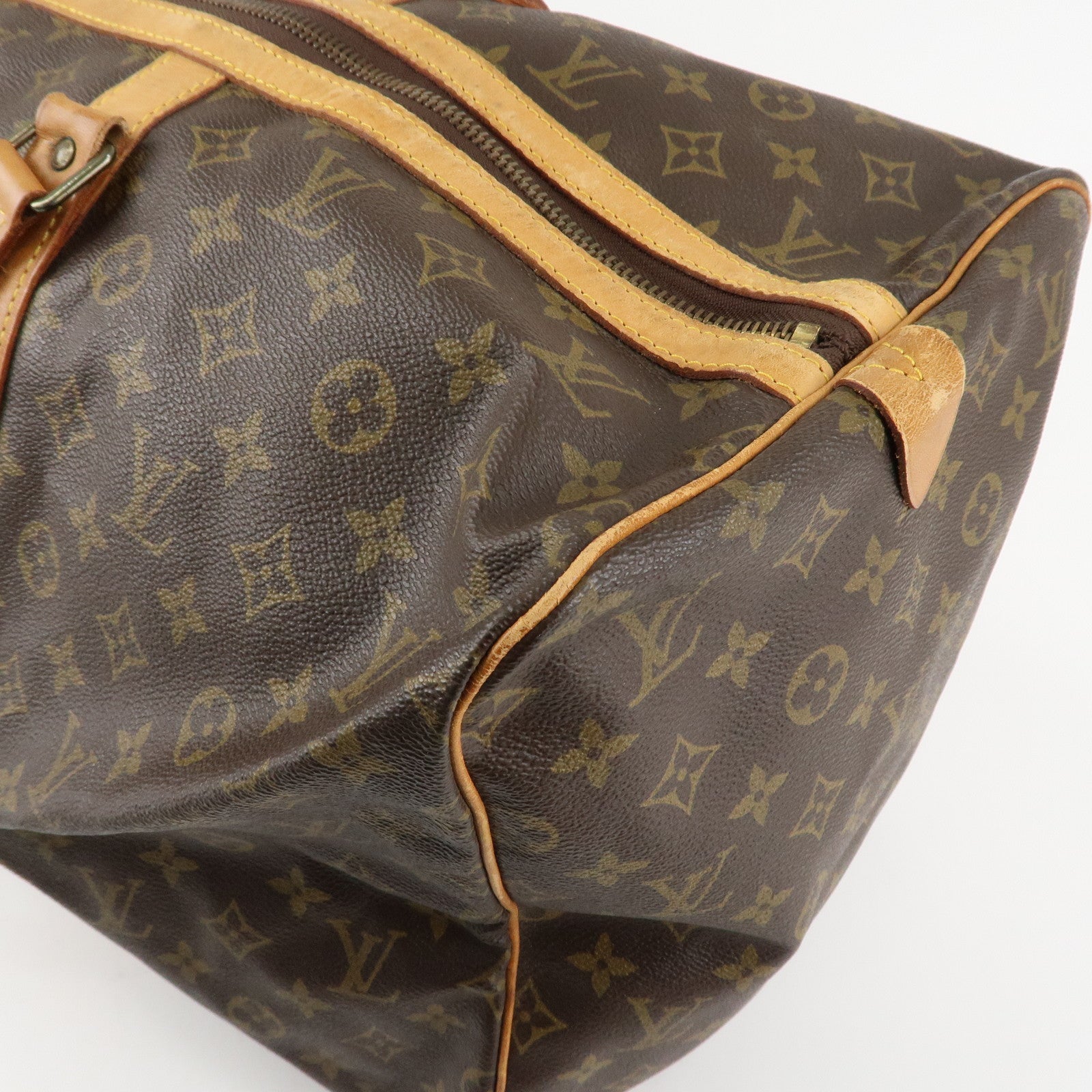 Louis Vuitton Monogram Sac Souple 55 Boston Bag Brown M41622 Used
