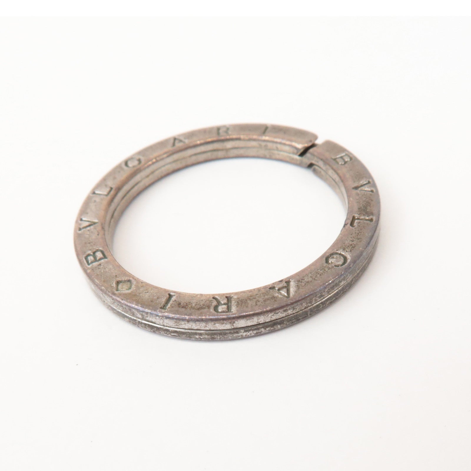 BVLGARI Logo SV925 Key Ring Bag Charm Silver