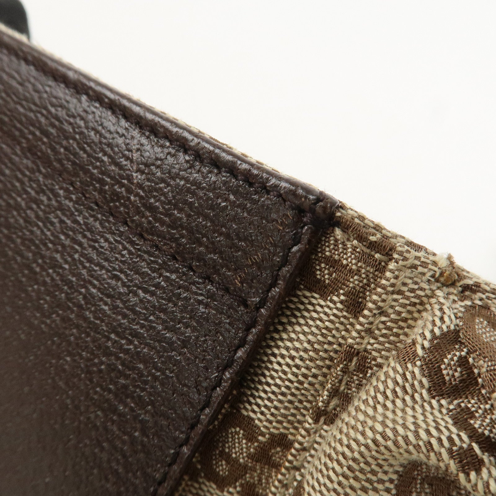 GUCCI GG Canvas Leather Waist Bag Crossbody Bag Beige Brown 28566 Used