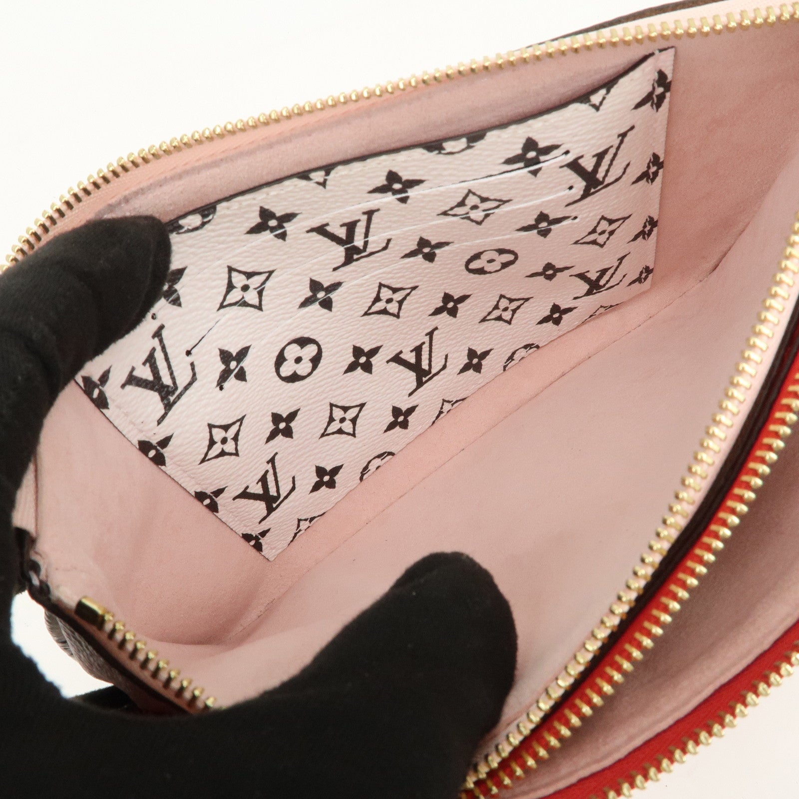 Louis Vuitton Monogram Giant Pochette Double Zip Pouch Rouge M67561