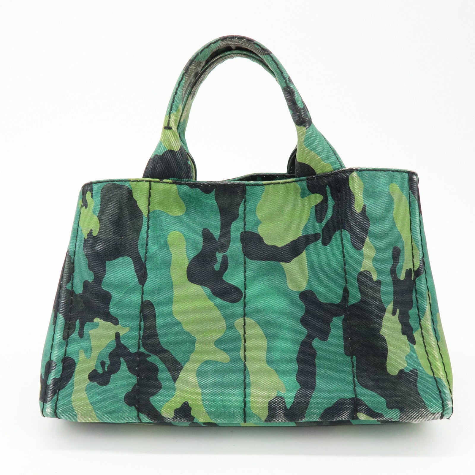 PRADA Canapa Triangle Logo Canvas 2Way Hand Bag Shoulder Bag B2642B