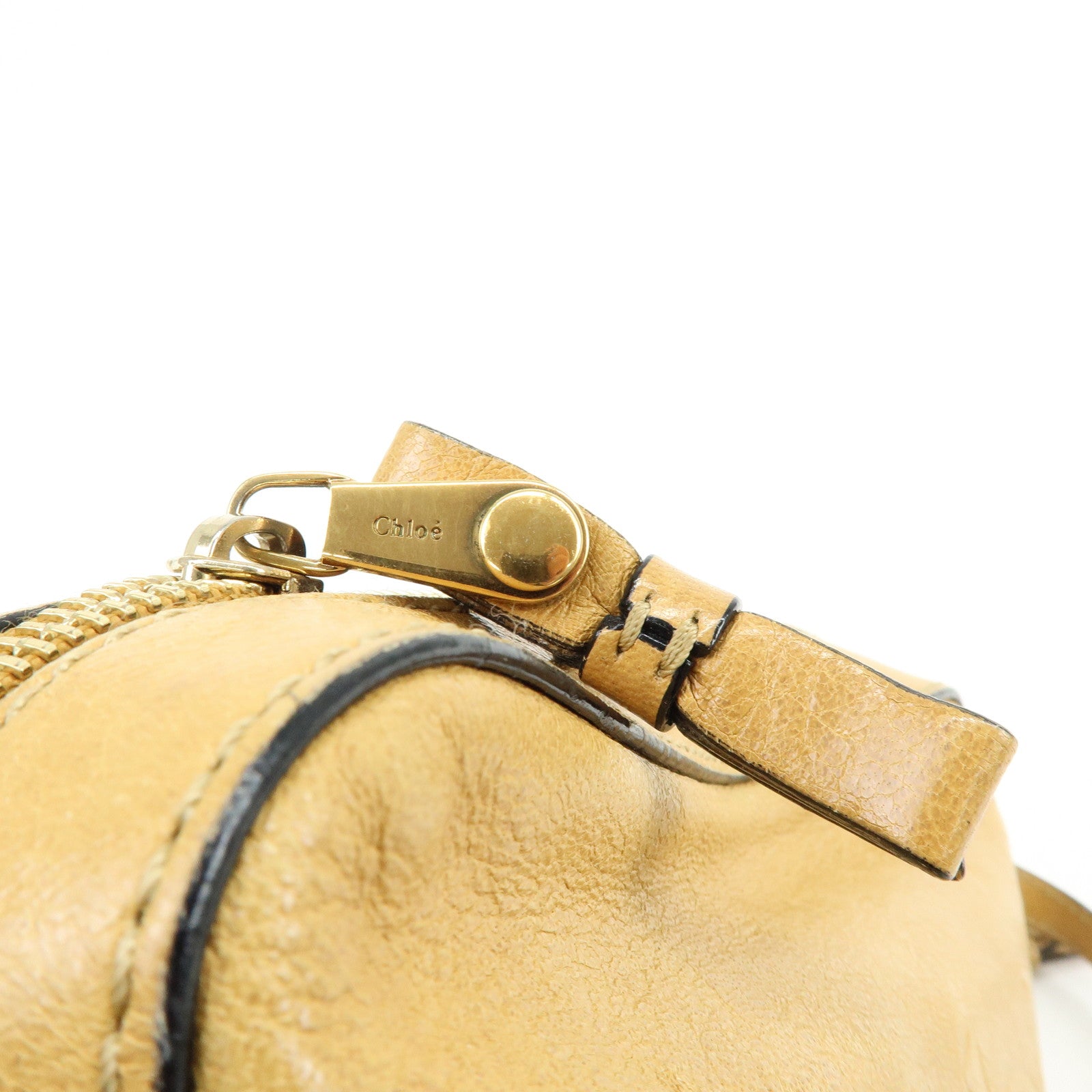 Chloe Shadow Leather 2Way Bag Shoulder Bag Light Brown