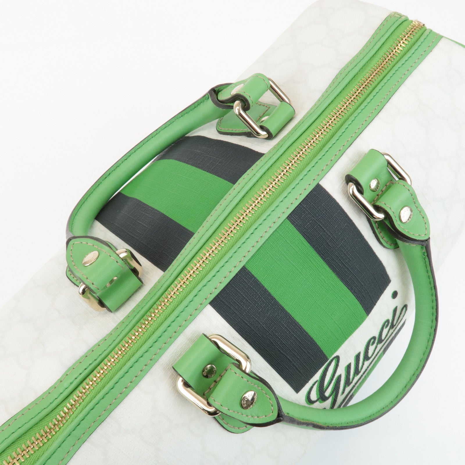 GUCCI JOY Line GG Supreme Leather Boston Bag 189895 Used