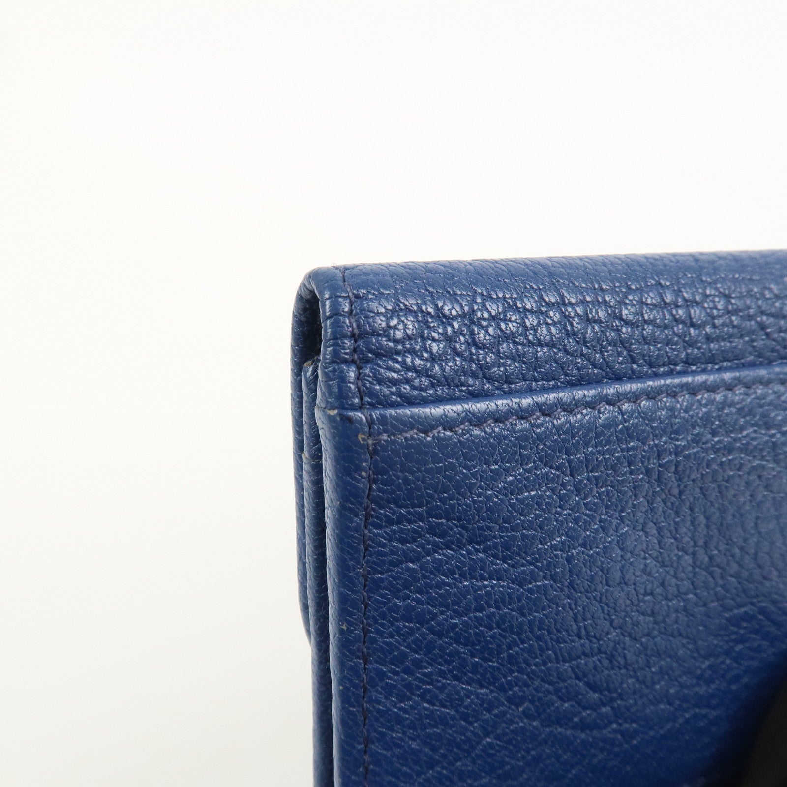 MIU MIU Leather Card Case Card Holder Fragment Case Blue 5M1122