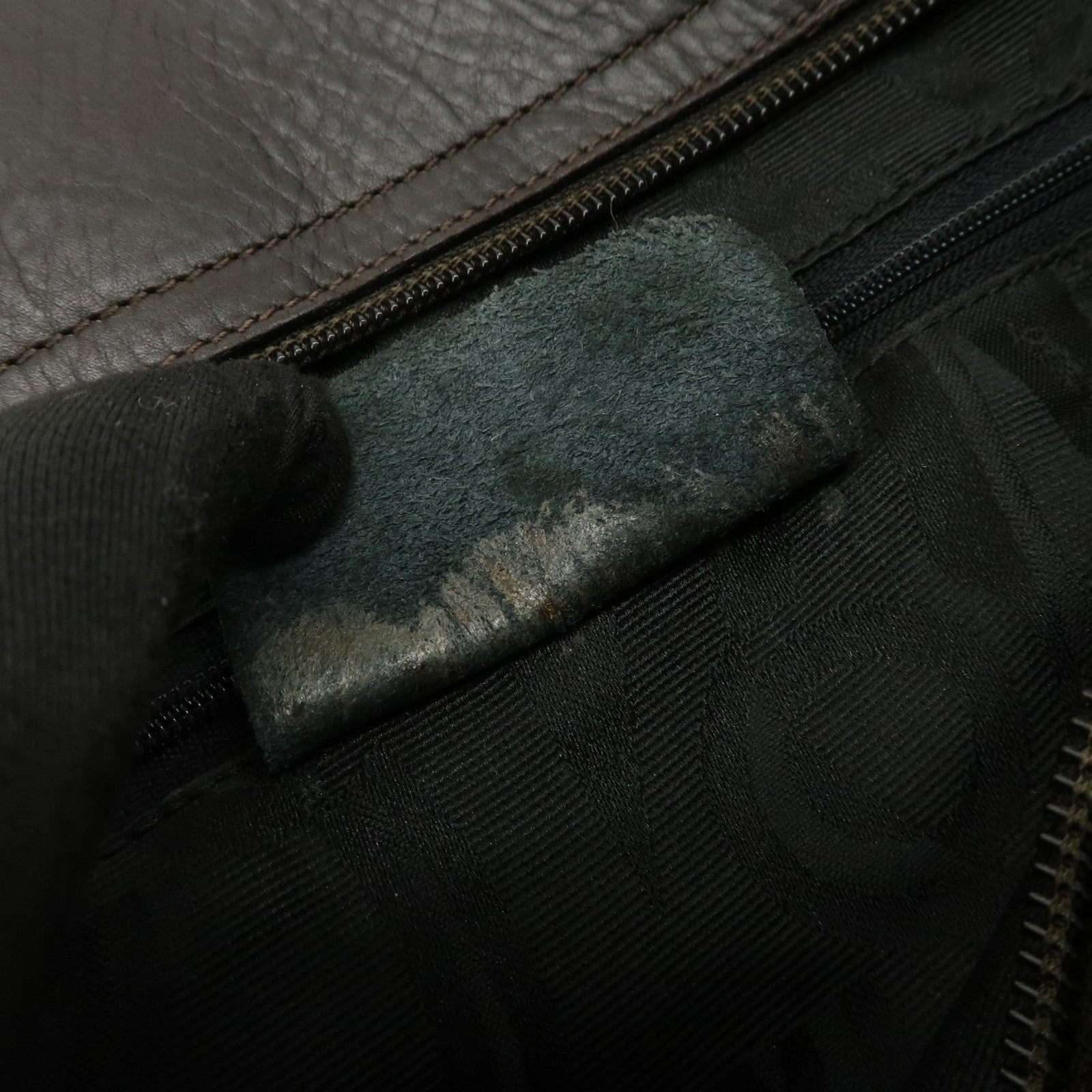 Ferragamo Vara Logo Canvas Tote Bag Shoulder Bag Brown