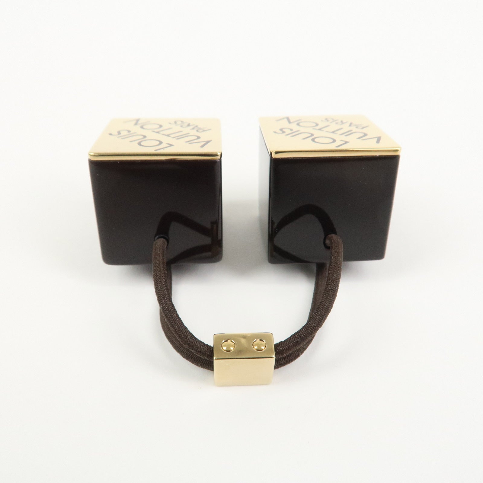 Louis Vuitton Hair Cube Plastic Hair Accessory Dark Brown