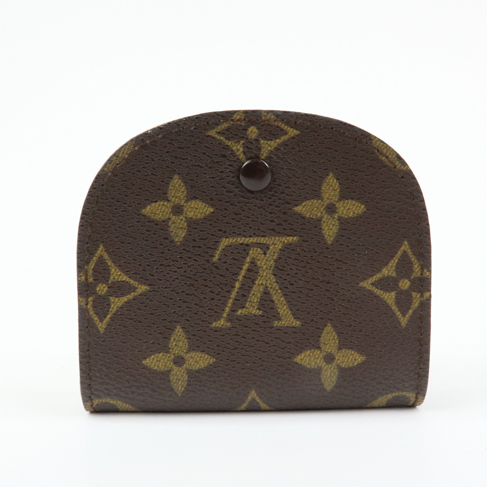Louis Vuitton Monogram Porte Monnaie Gousset Coin Case Brown M61970