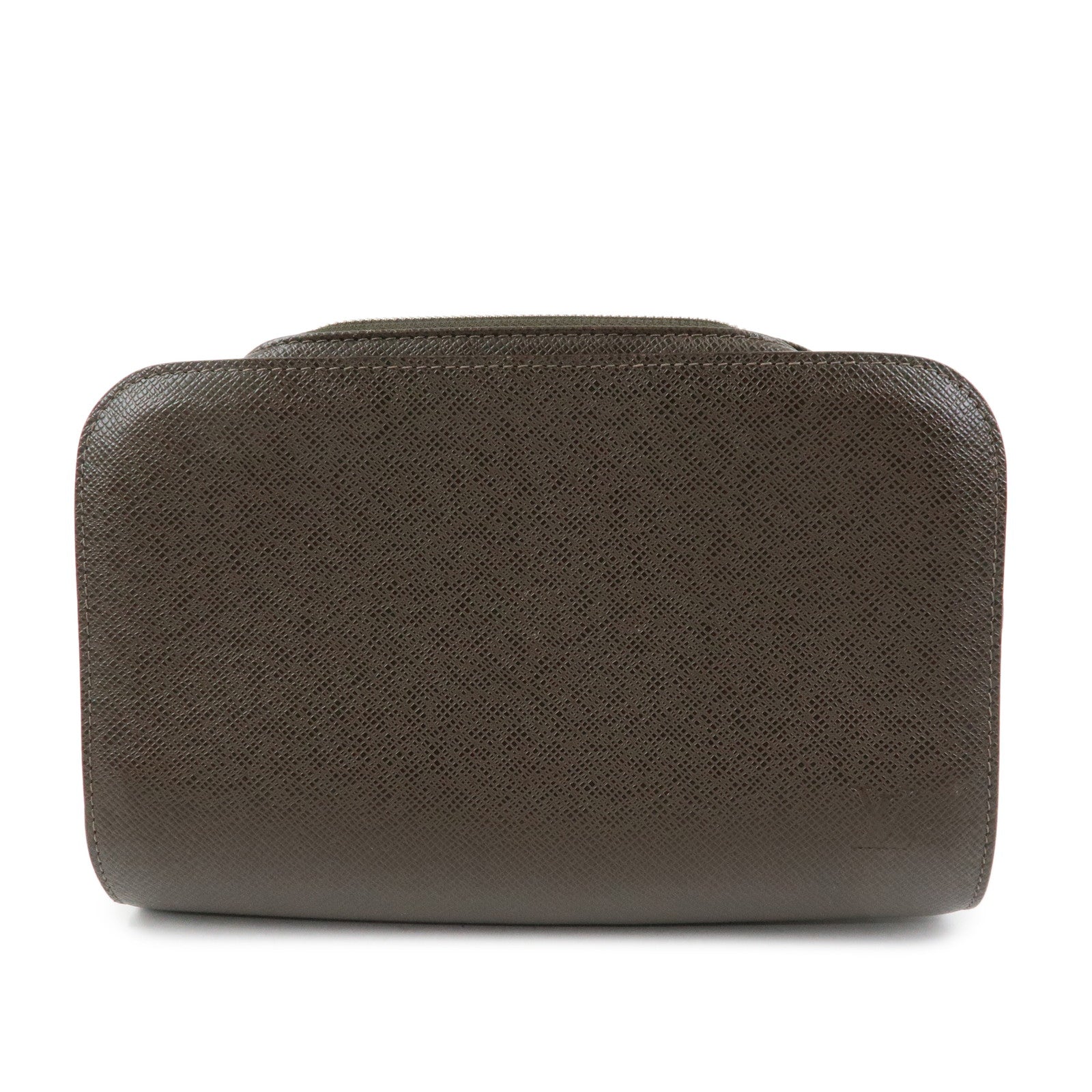 Louis Vuitton Taiga Baikal Clutch Bag Pouch Brown Grizzly M30188
