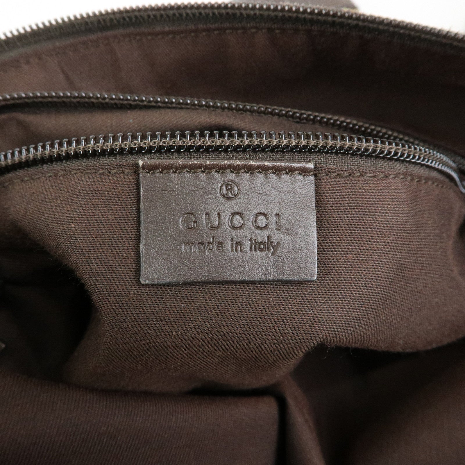 GUCCI GG Canvas Leather Shoulder Crossbody Bag Beige Brown 145857