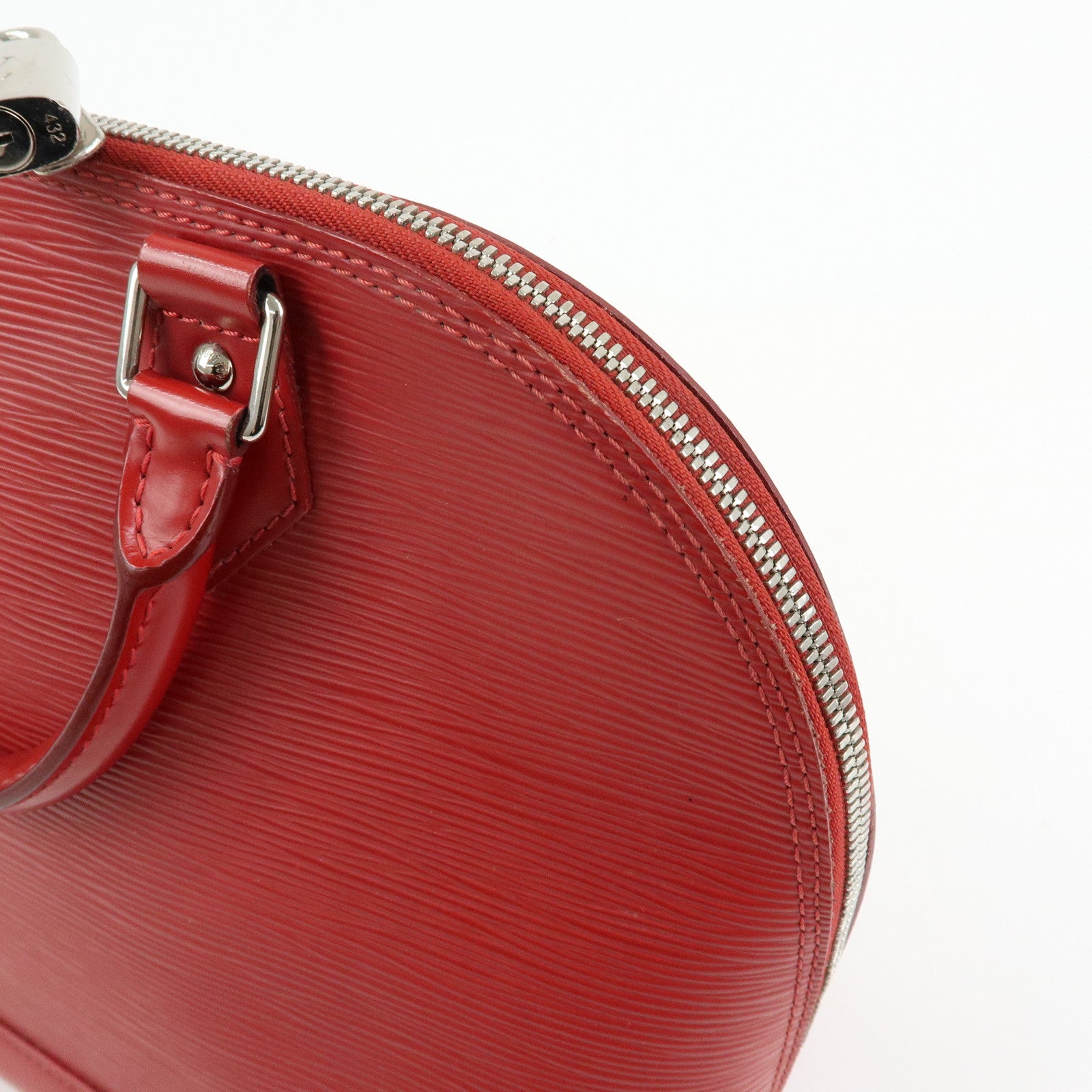Louis Vuitton Epi Alma PM Leather Hand Bag Carmine Red M4058E