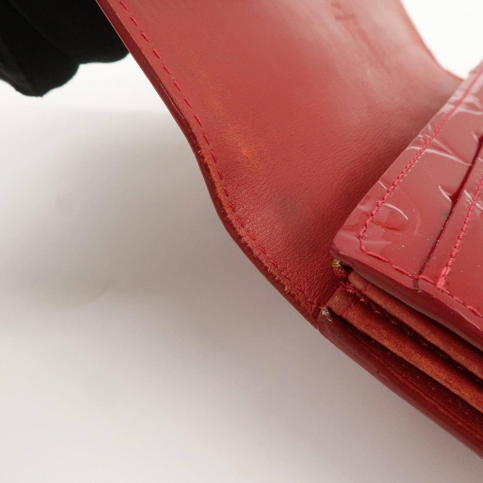 Louis Vuitton Monogram Vernis Set of 2 Long Wallet Red Pink Used