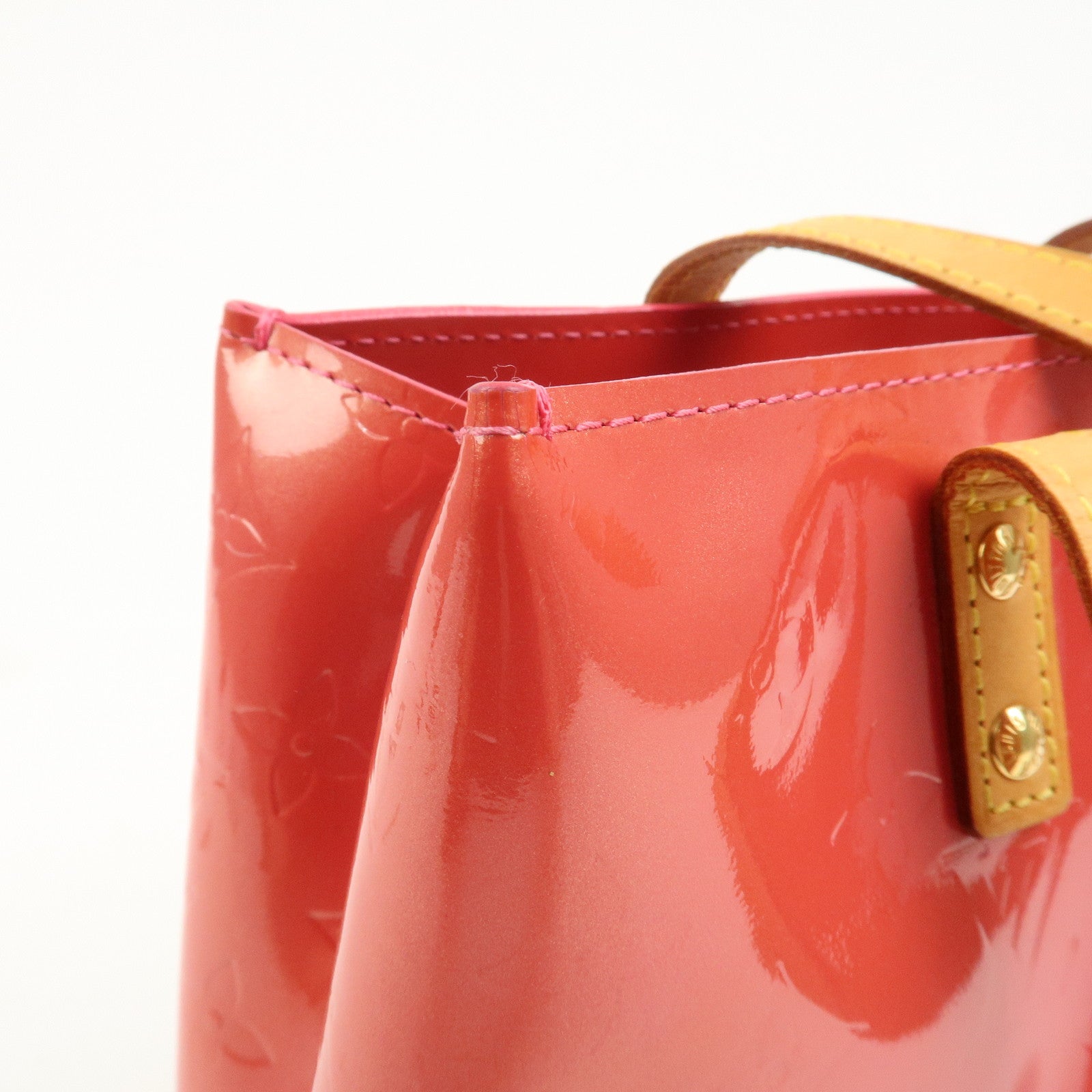 Louis Vuitton Monogram Vernis Lead PM Hand Bag Framboise M9132F