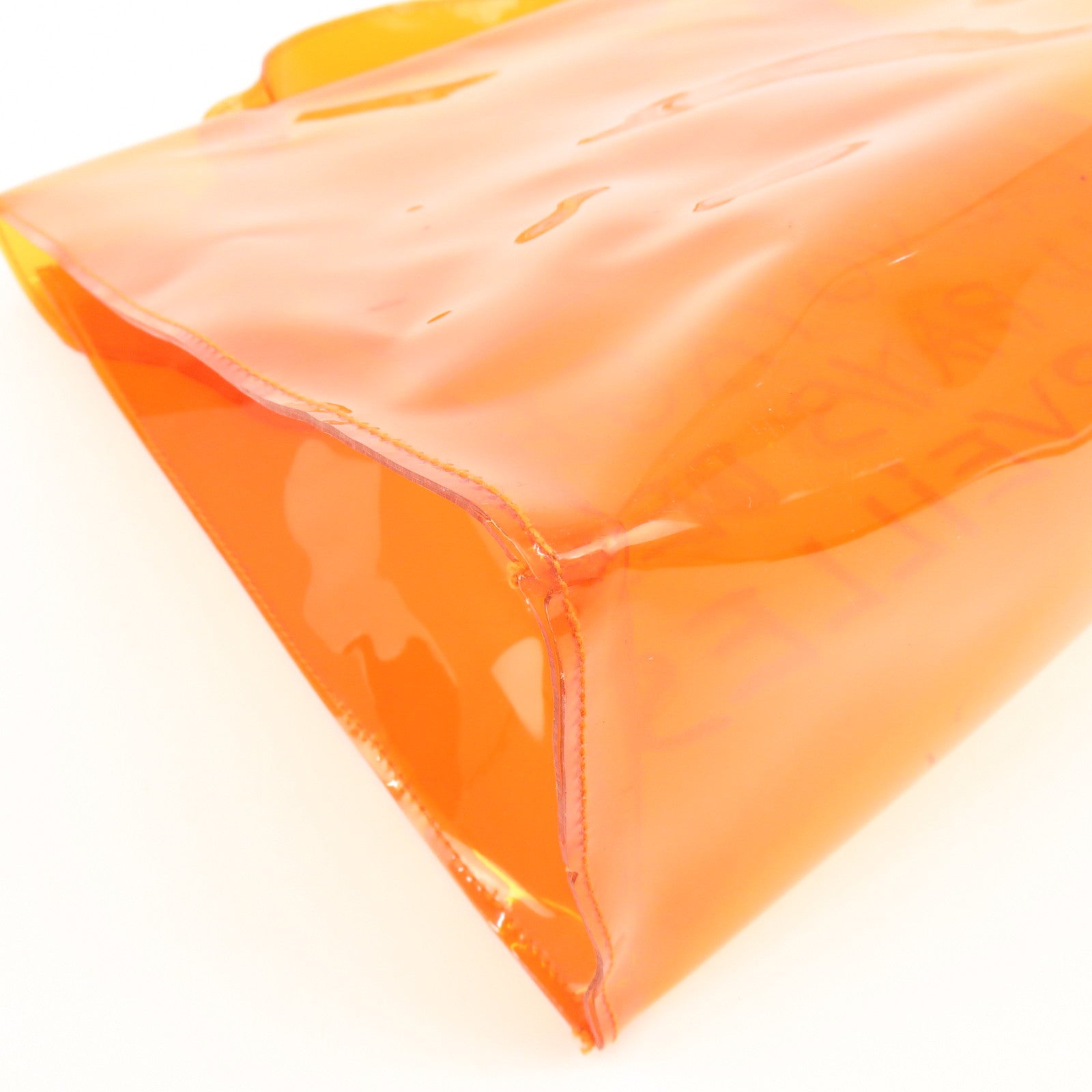 HERMES Kelly Vinyl Hand Bag SOUVENIR DE L'EXPOSITION Orange