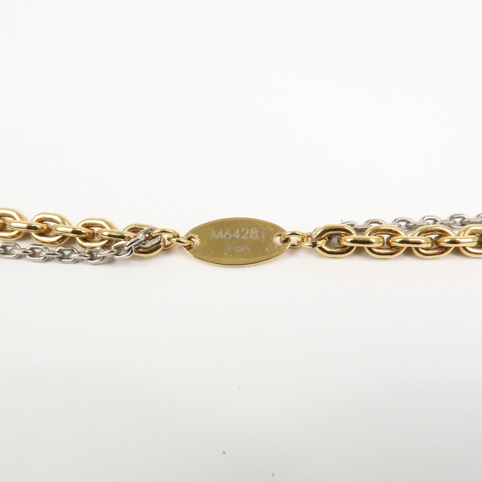 Louis Vuitton Collier Louise LV Initial Metal Necklace Gold M64281