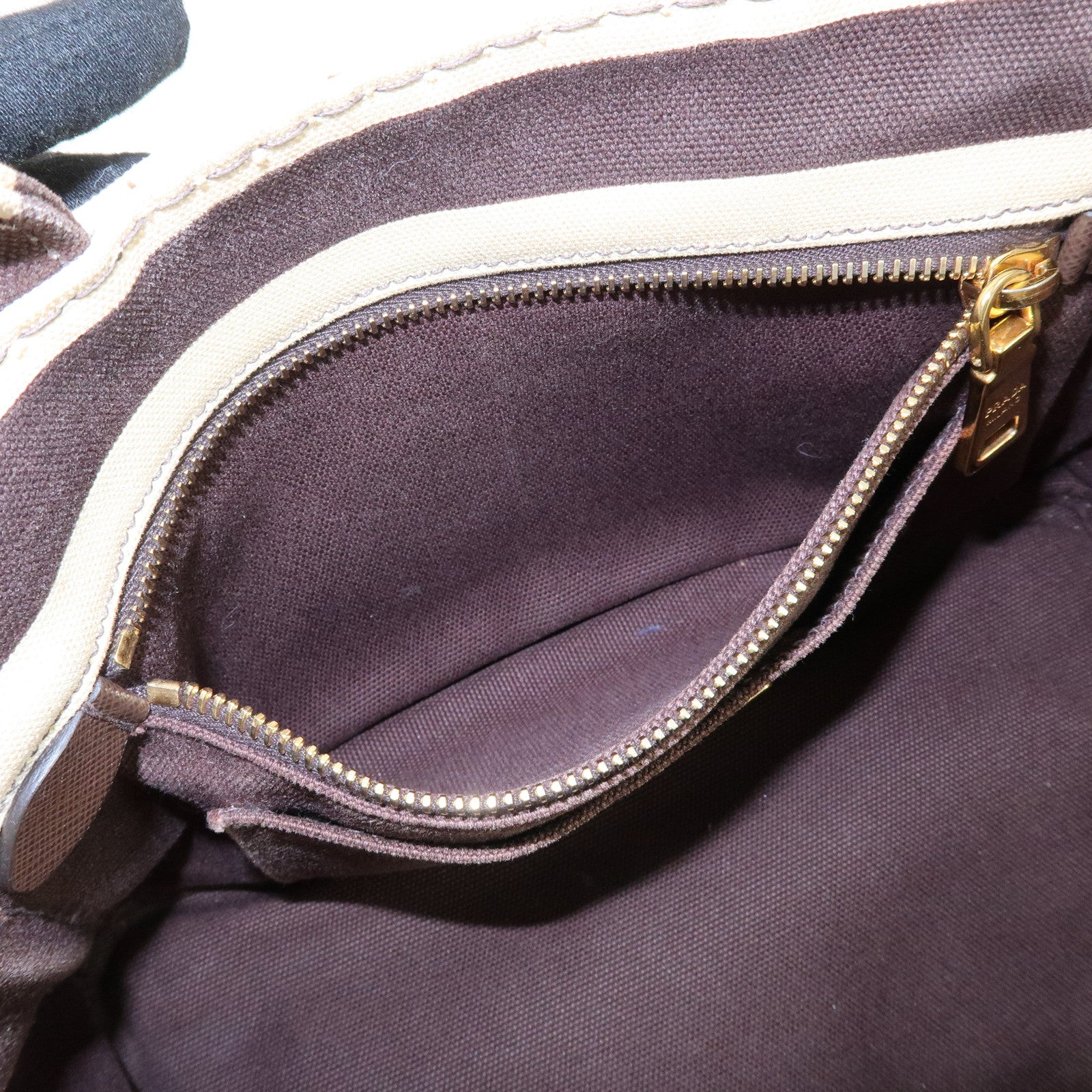 PRADA Triangle Logo Canapa Canvas 2Way Hand Bag Shoulder Bag B2642B