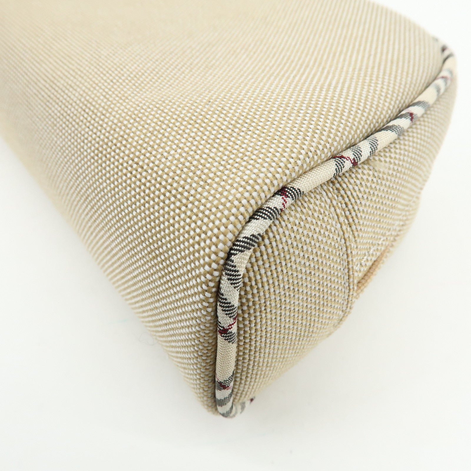 BURBERRY Set of 2 Canvas Pouch Cosmetic Case Beige Navy