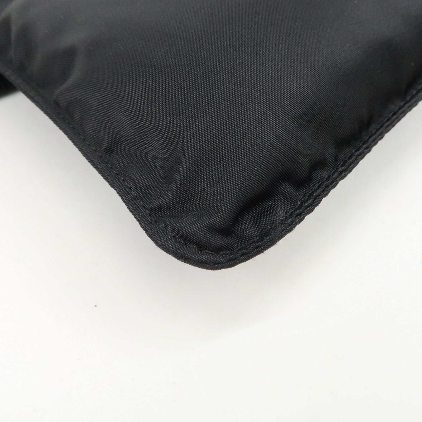 PRADA Triangle Logo Nylon Shoulder Bag Crossbody Bag Black B7372