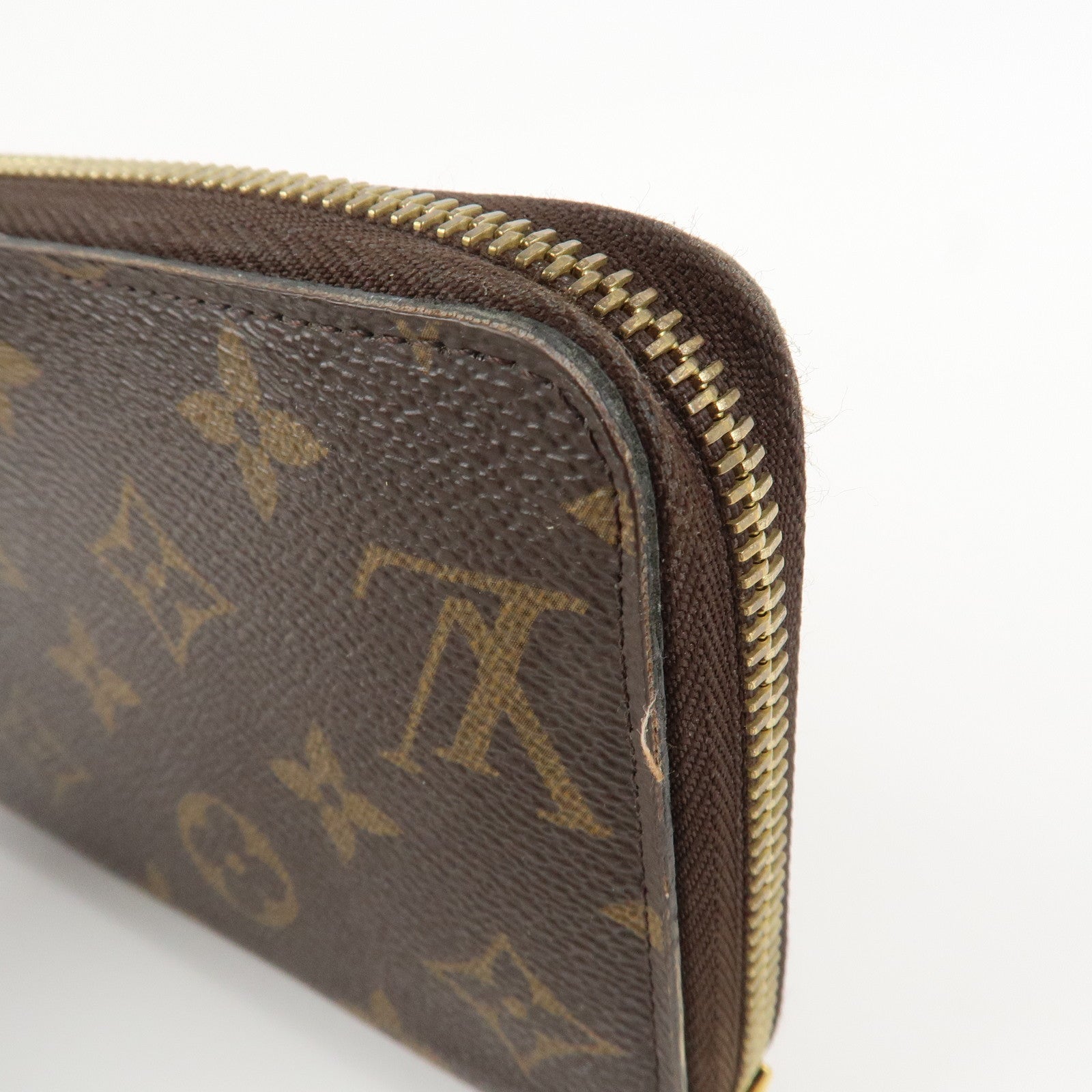 Louis Vuitton Monogram Round Zippy Wallet Long Wallet Coquelicot M41896 Used