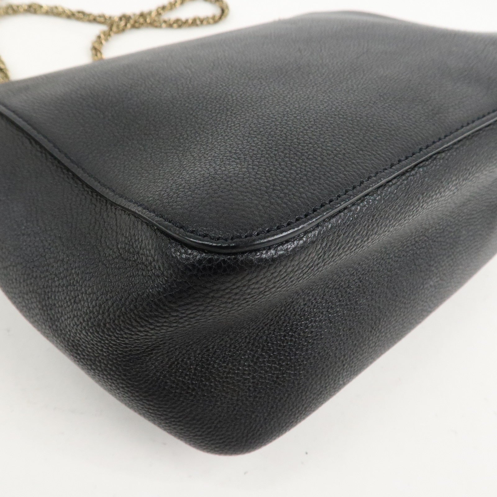 Chloe Elsie Leather Chain Shoulder Bag Hand Bag Black