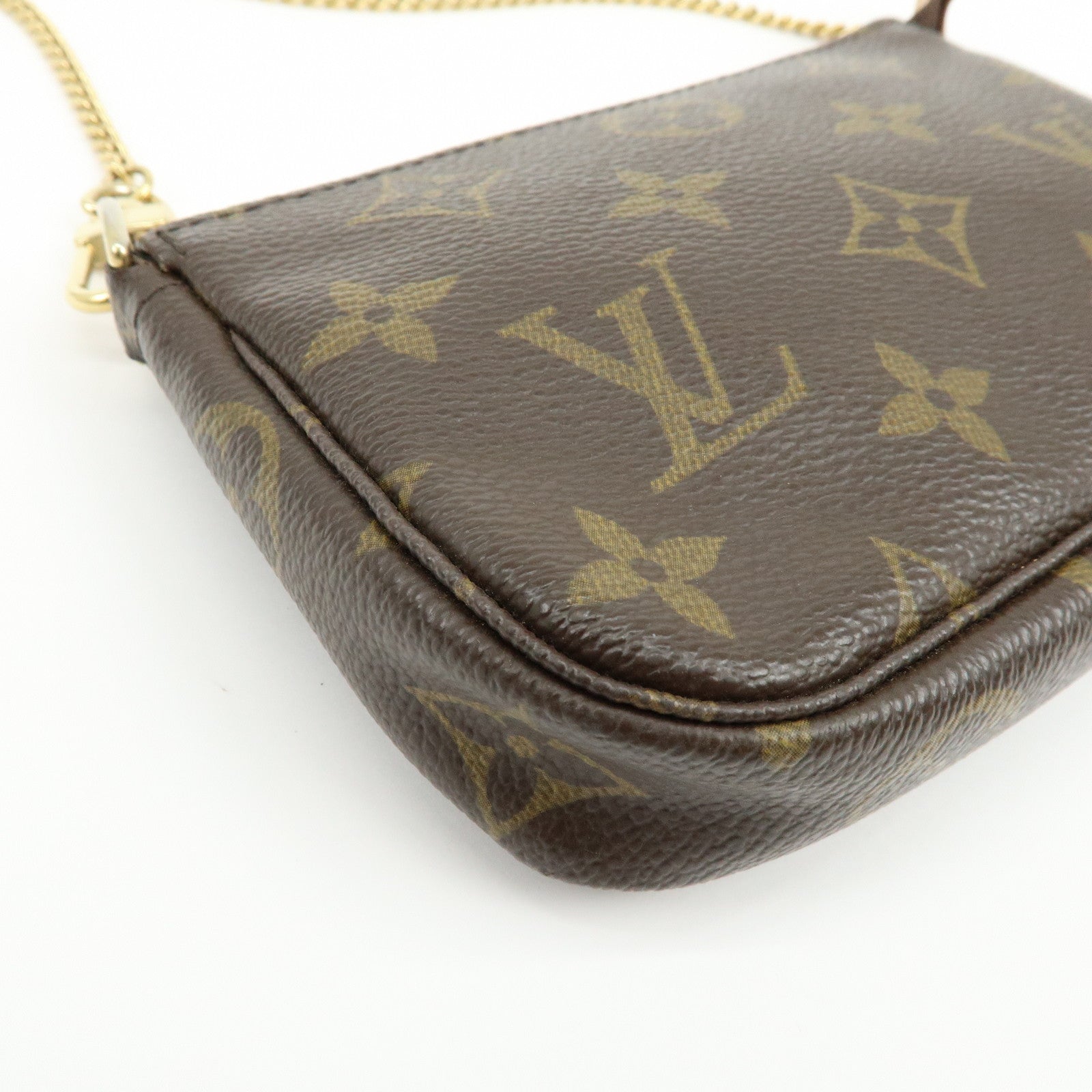 Louis Vuitton Monogram Mini Pochette Accessoires Hand Bag M58009
