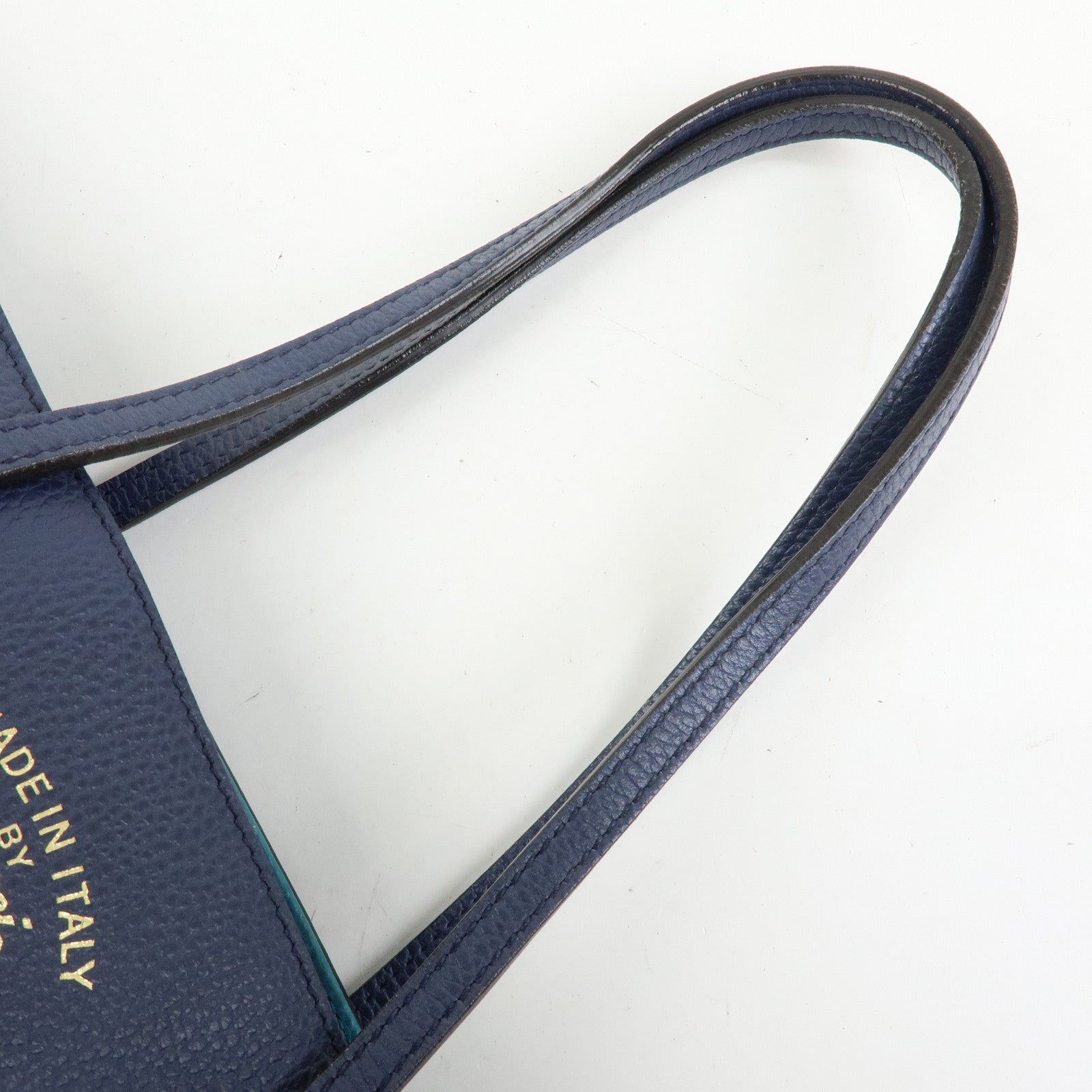 GUCCI Swing Leather Tote Bag Shoulder Bag Navy 354408