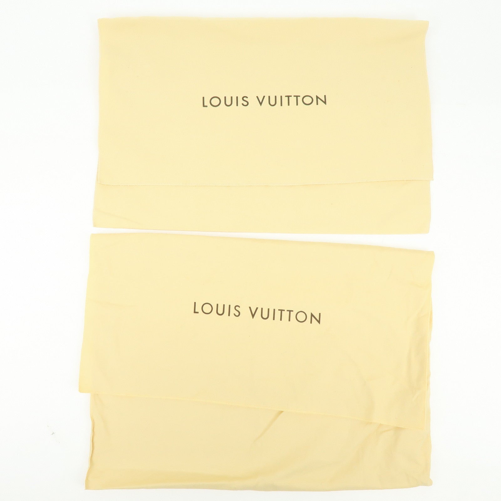 Louis Vuitton Set of 10 Dust Bag Storage Bag Flap Style Beige