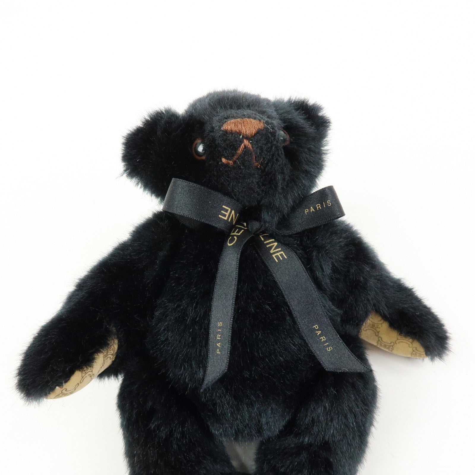 CELINE Macadam Teddy Bear Polyester Stuffed Animal Black