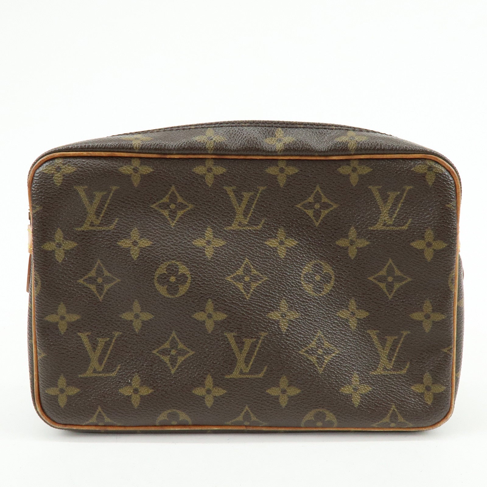 Louis Vuitton Monogram Compiegne 28 Pouch Clutch Bag Brown M51845