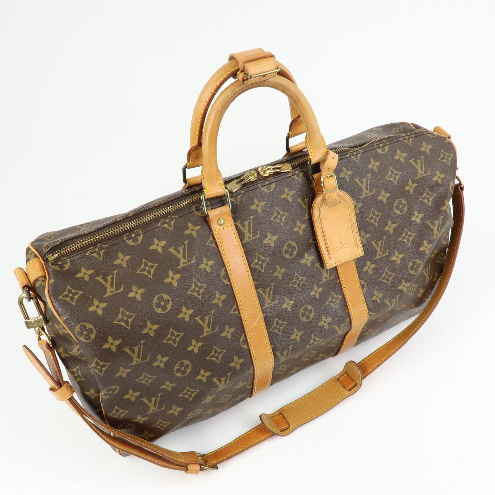 Louis Vuitton Monogram Keep All Bandouliere 50 Boston Bag M41416
