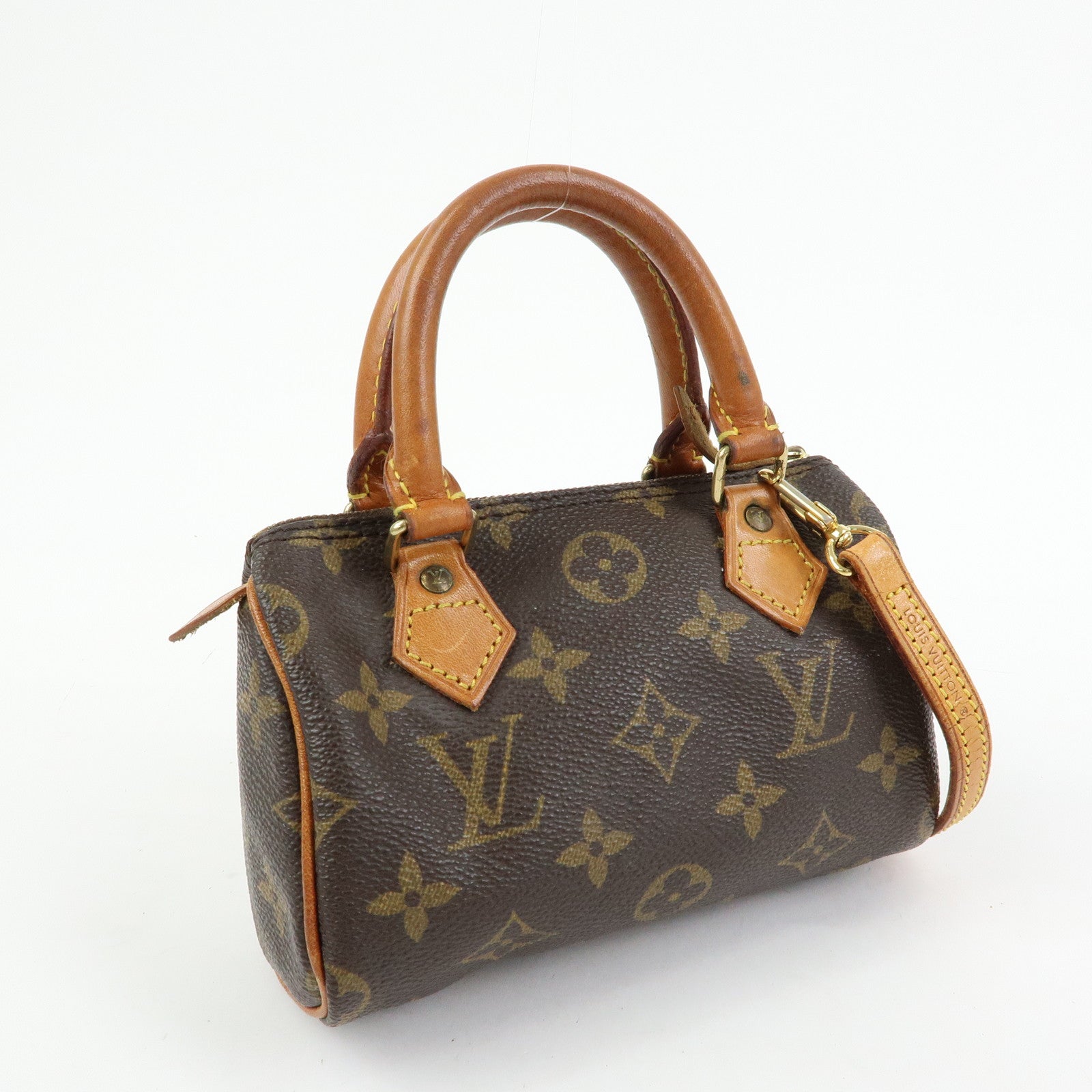 Louis Vuitton Monogram Mini Speedy Hand Bag Brown M41534
